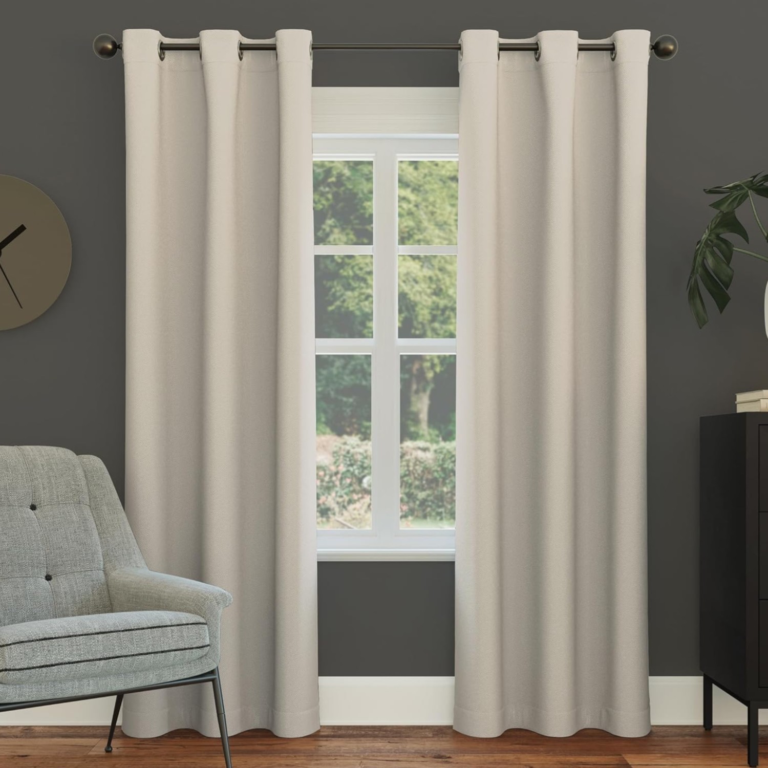 Easton Pearl Blackout Grommet Curtain Panel 40″ x 84″ – Energy Efficient Design