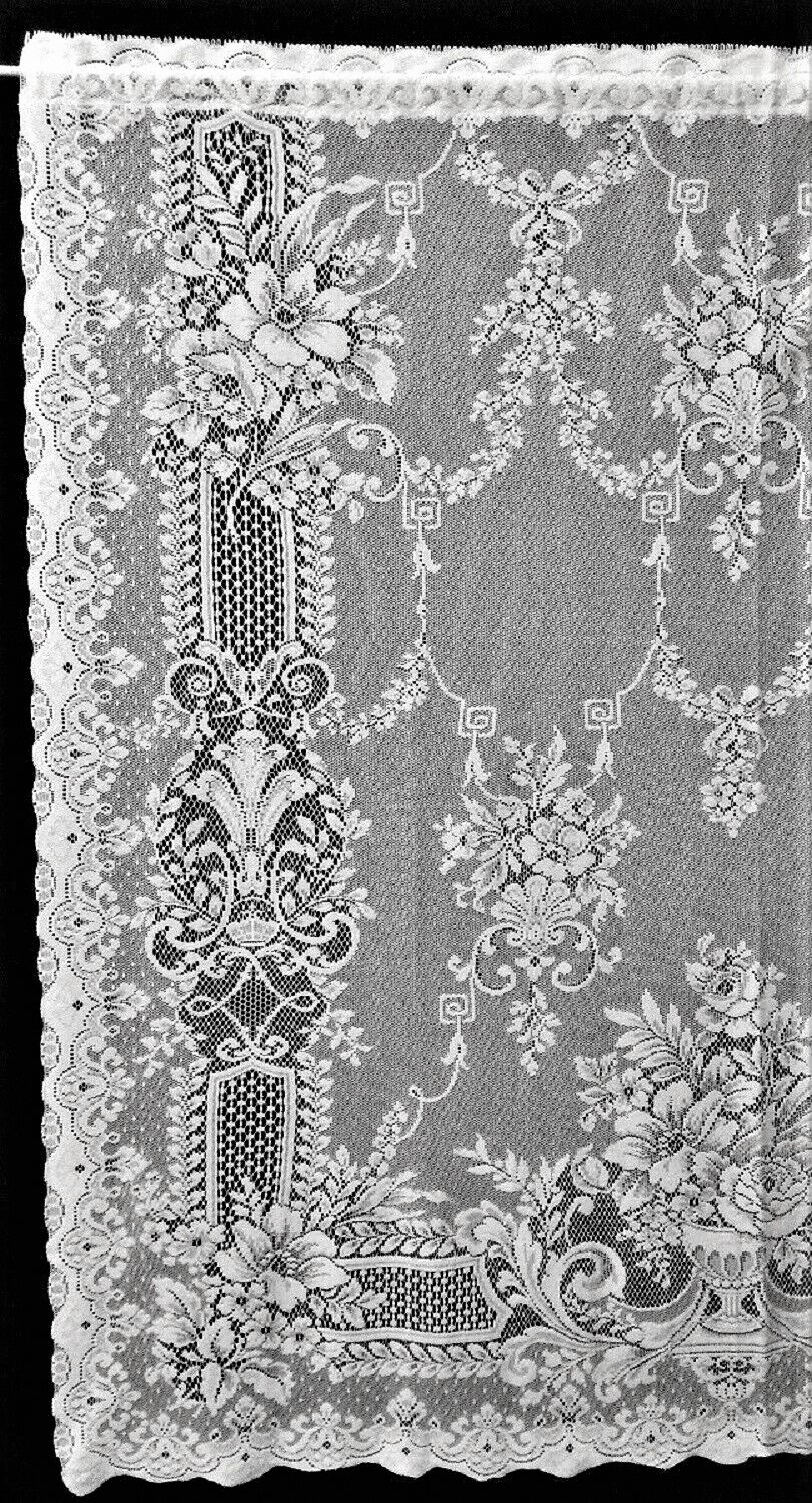 Fontaine 60 x 84 Cotton Blend White Lace Panel Livingroom Bedroom Dining Room