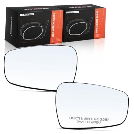 2-PC Driver and Passenger Side Heated Mirror Glass with Backing Plate