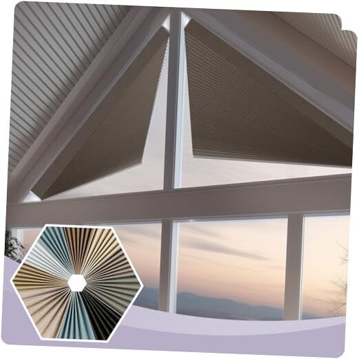 Smart Angled Blinds Customized for Odd-Shaped Window (Fabric Samples)