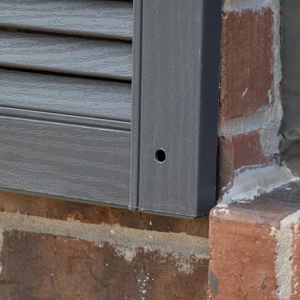 14.5 In. X 60 In. Louvered Vinyl Exterior Shutters Pair in Black