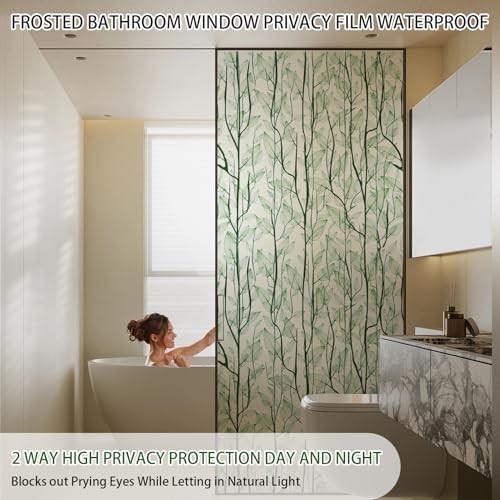Privacy Window Film Dark Green 17.7″x78.7″ with Tools