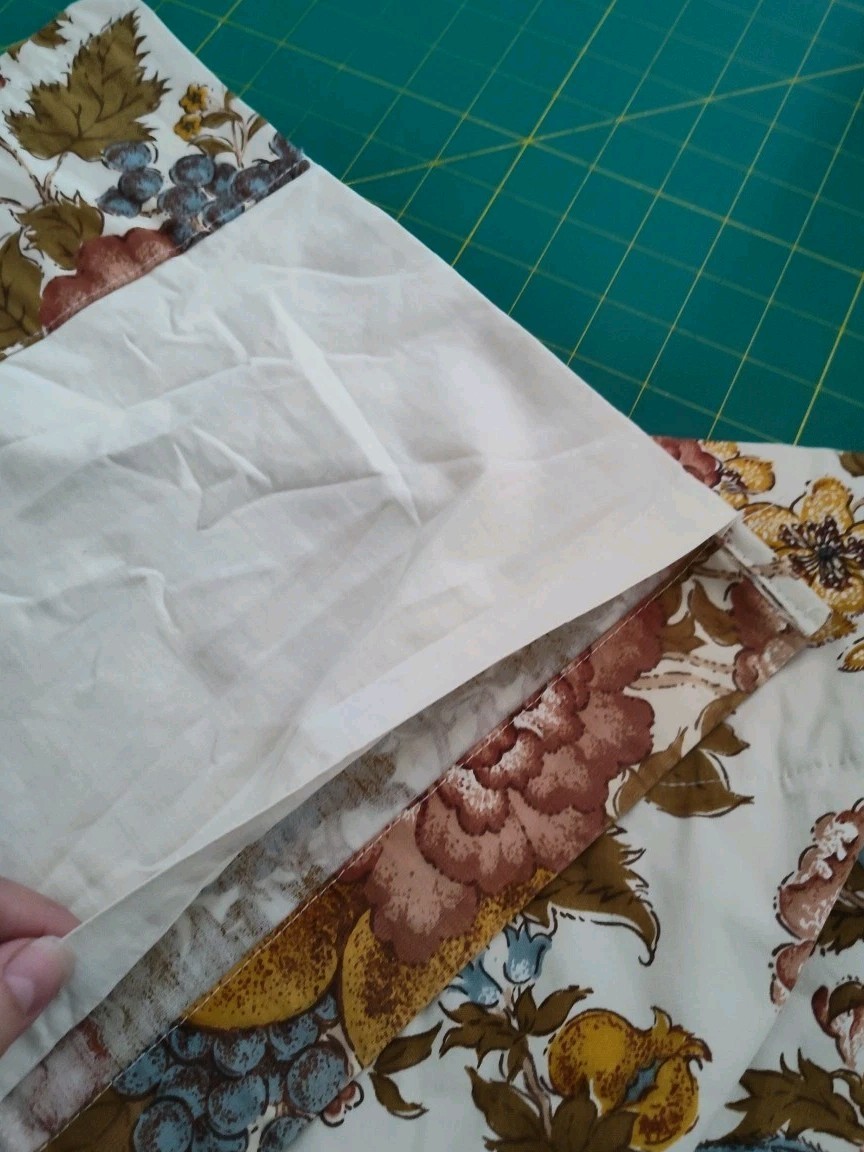 Vintage Custom Made Lined Window Floral Bird Short Valance Curtain 124″ X 13.5″