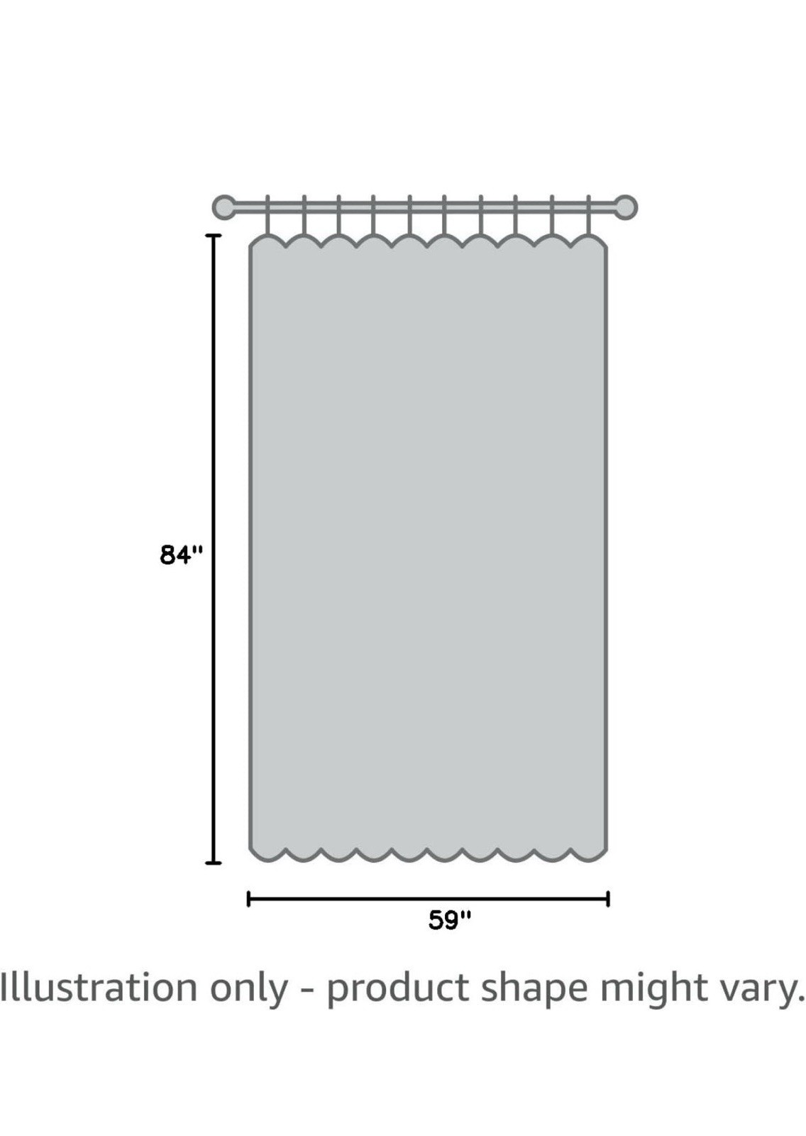 Curtainworks Soho Voile sheer rod pocket pole top curtain panel 59 x 84in