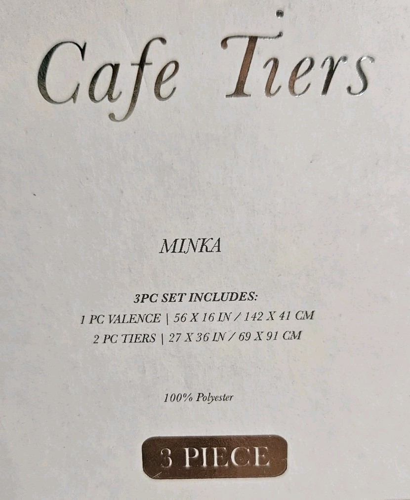 Kitchens 3 Piece Set Window Curtain Style MINKA color PARCHMENT