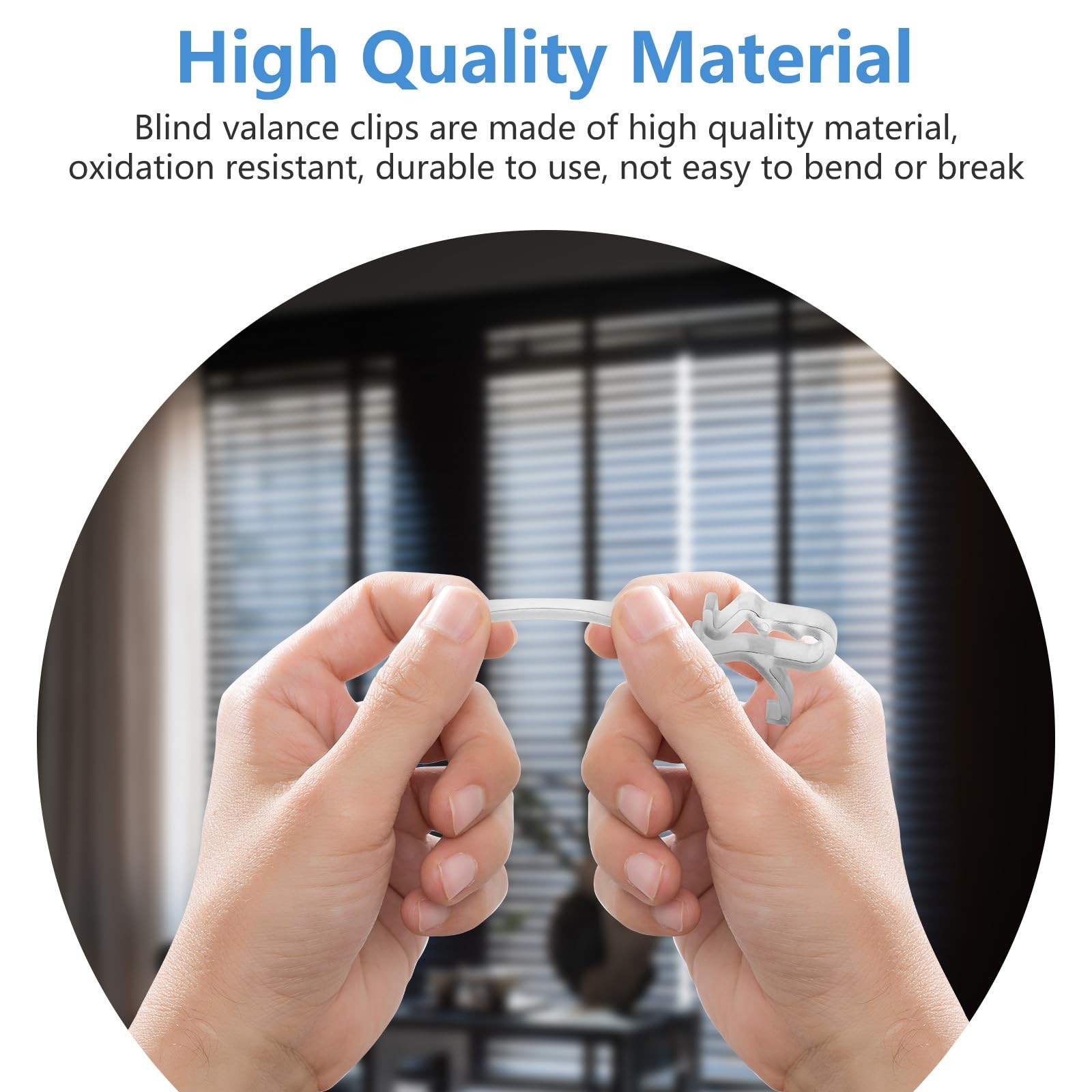 Clips for Hunter Douglas Blinds, 12Pcs Clear 2.5 Inch Long, Transparent