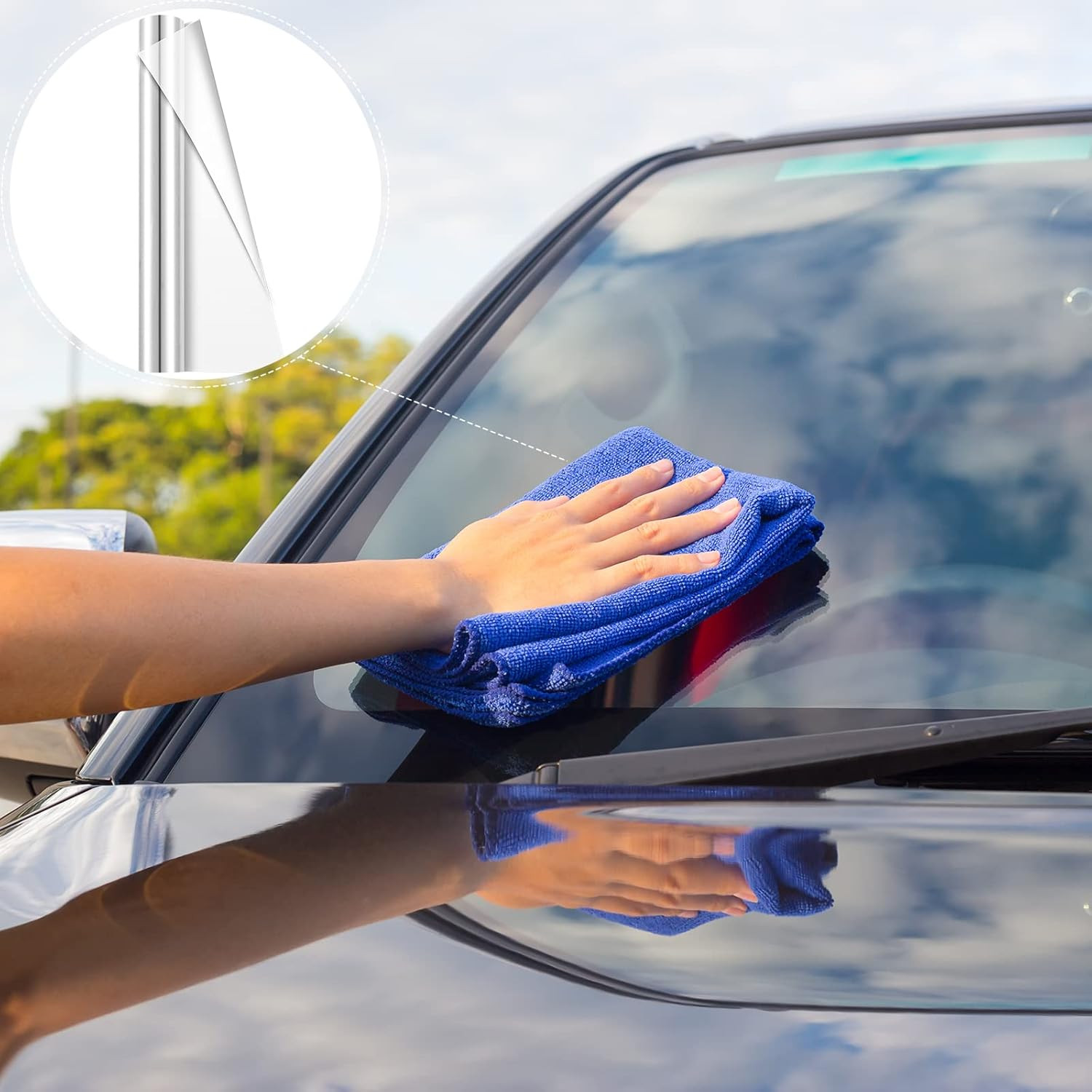 Car Surface Protection Vinyl Film – 12″X120″ Scratch Resistant Clear Wrap