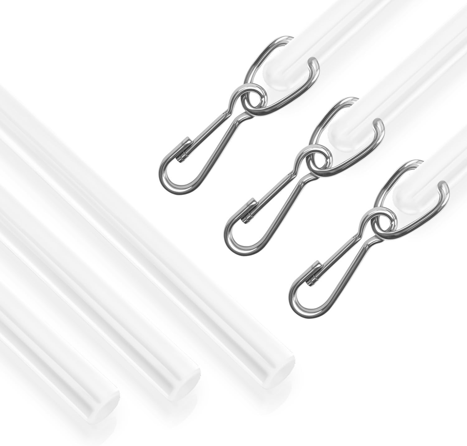 Elegant Clear Acrylic Drapery Wand 36 Inch 3 Pack for Stylish Window Treatment