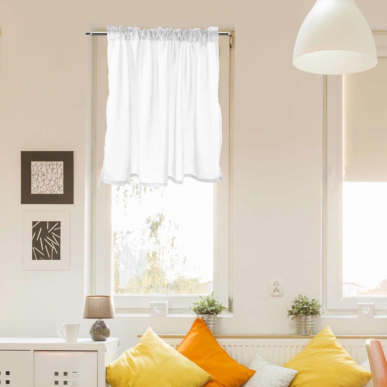 1 Panel Curtain Valances, Pure White