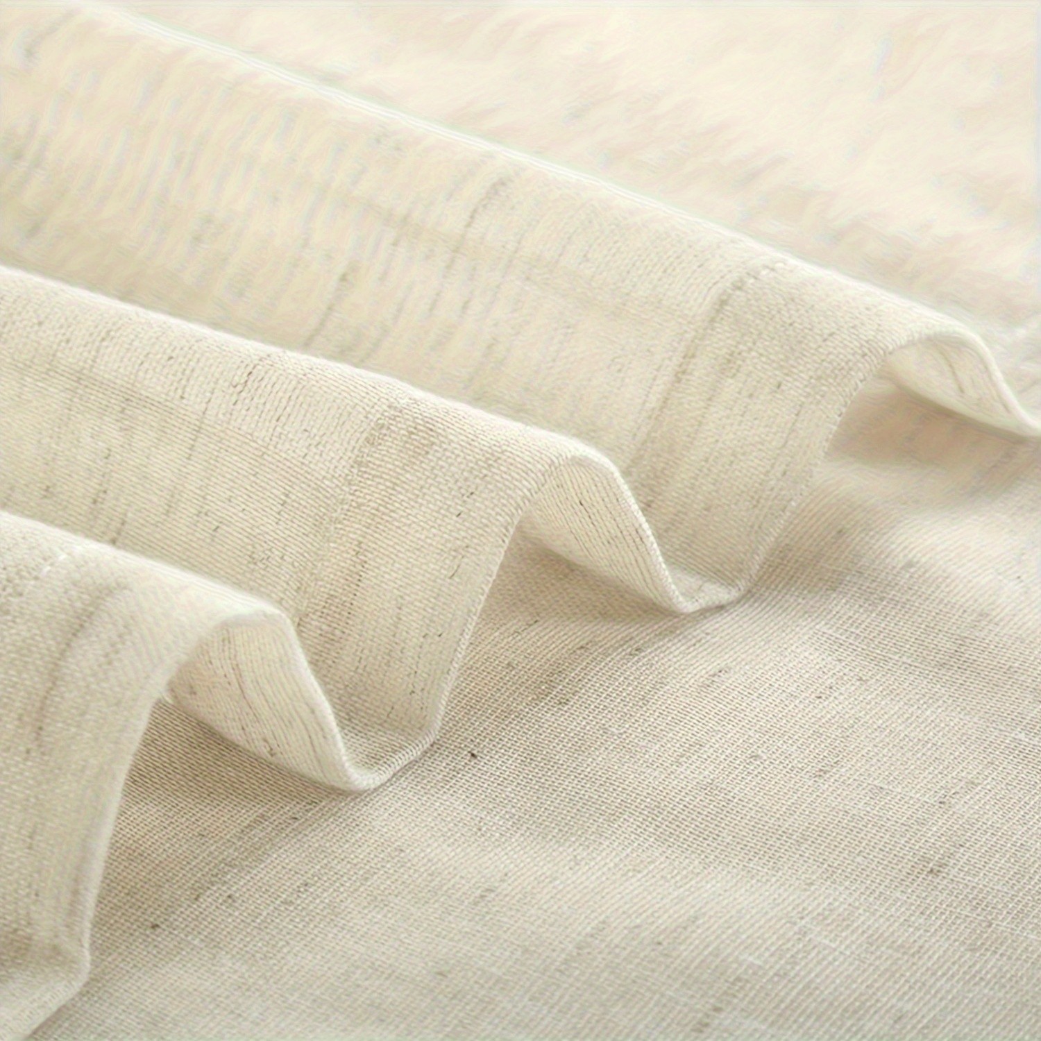 2Panels 39x63in French Door Curtains Faux Linen Sheer Drapes, Including Tiebacks