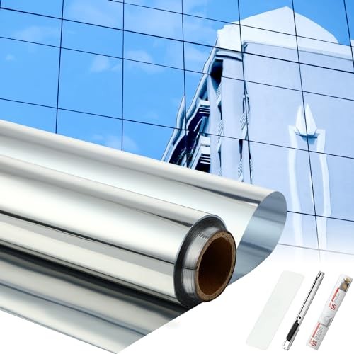 48 Inch X 26 Ft One Way Window Tint Privacy Reflective Daytime Mirror Film Su
