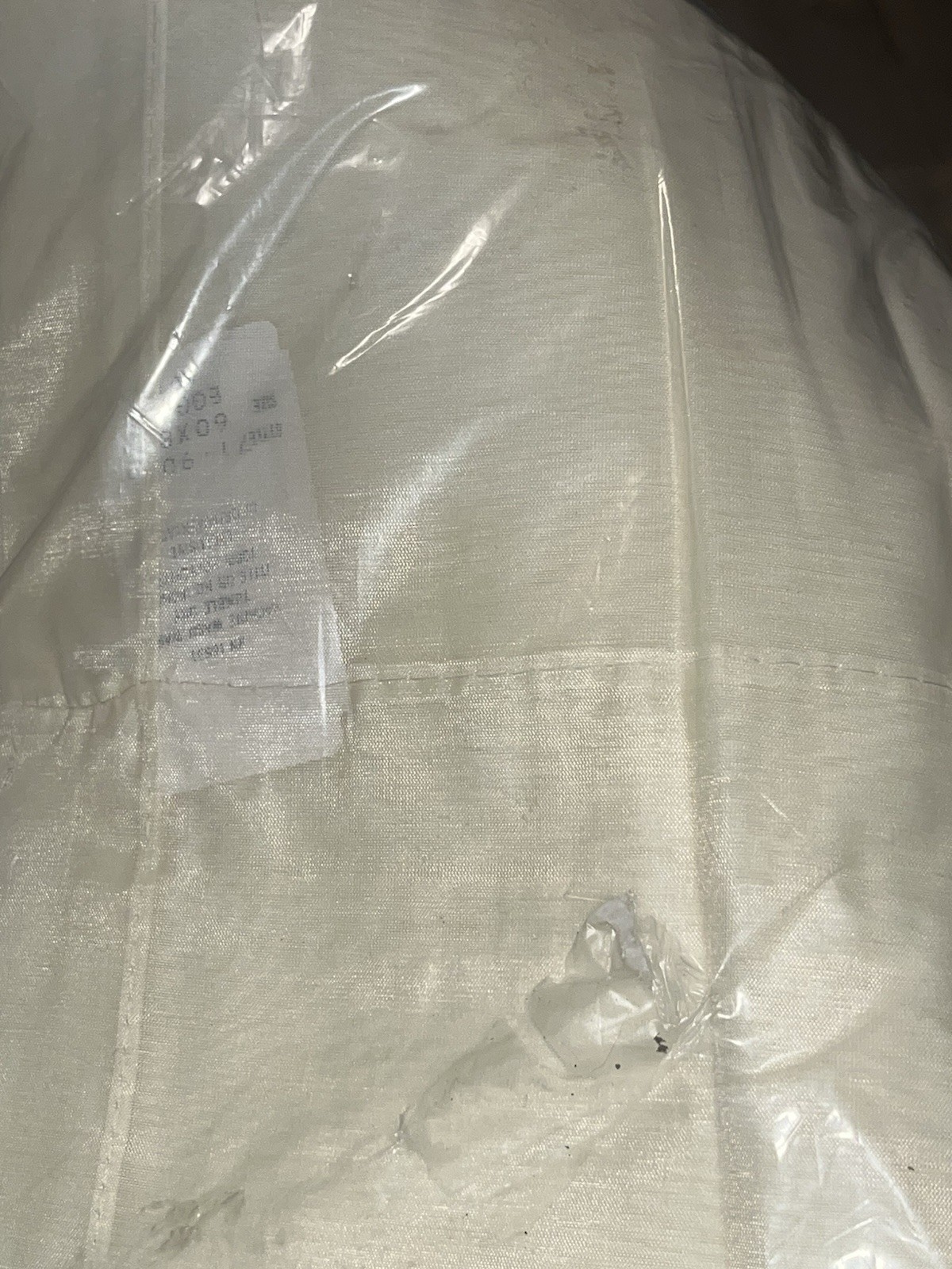 Vintage Dacron Voile Polyester 100% Dacron 60”x84” Vintage New Eggshell Ivory