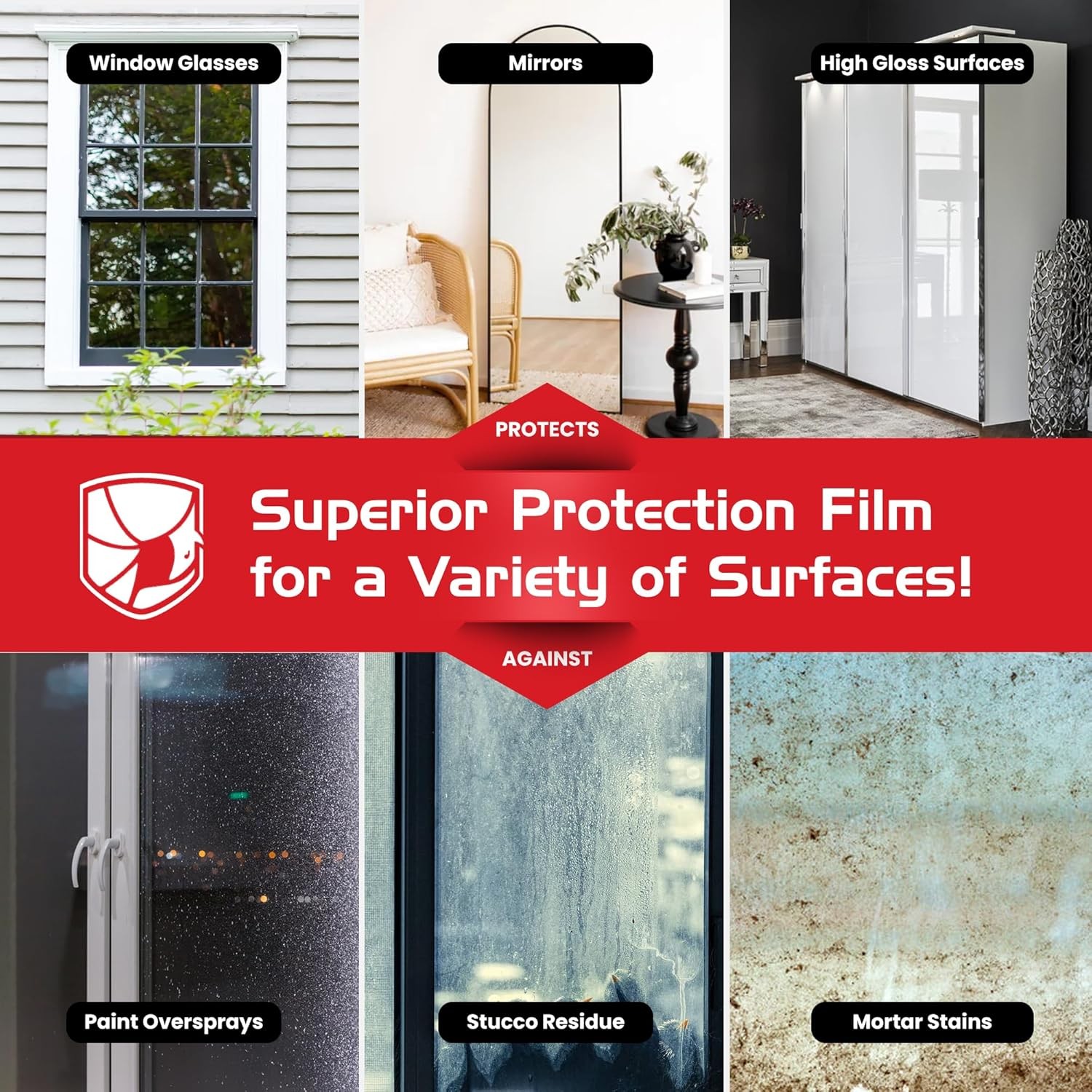 Window Protection Film – 1 Roll – 24″ x 200′ Blue Surface
