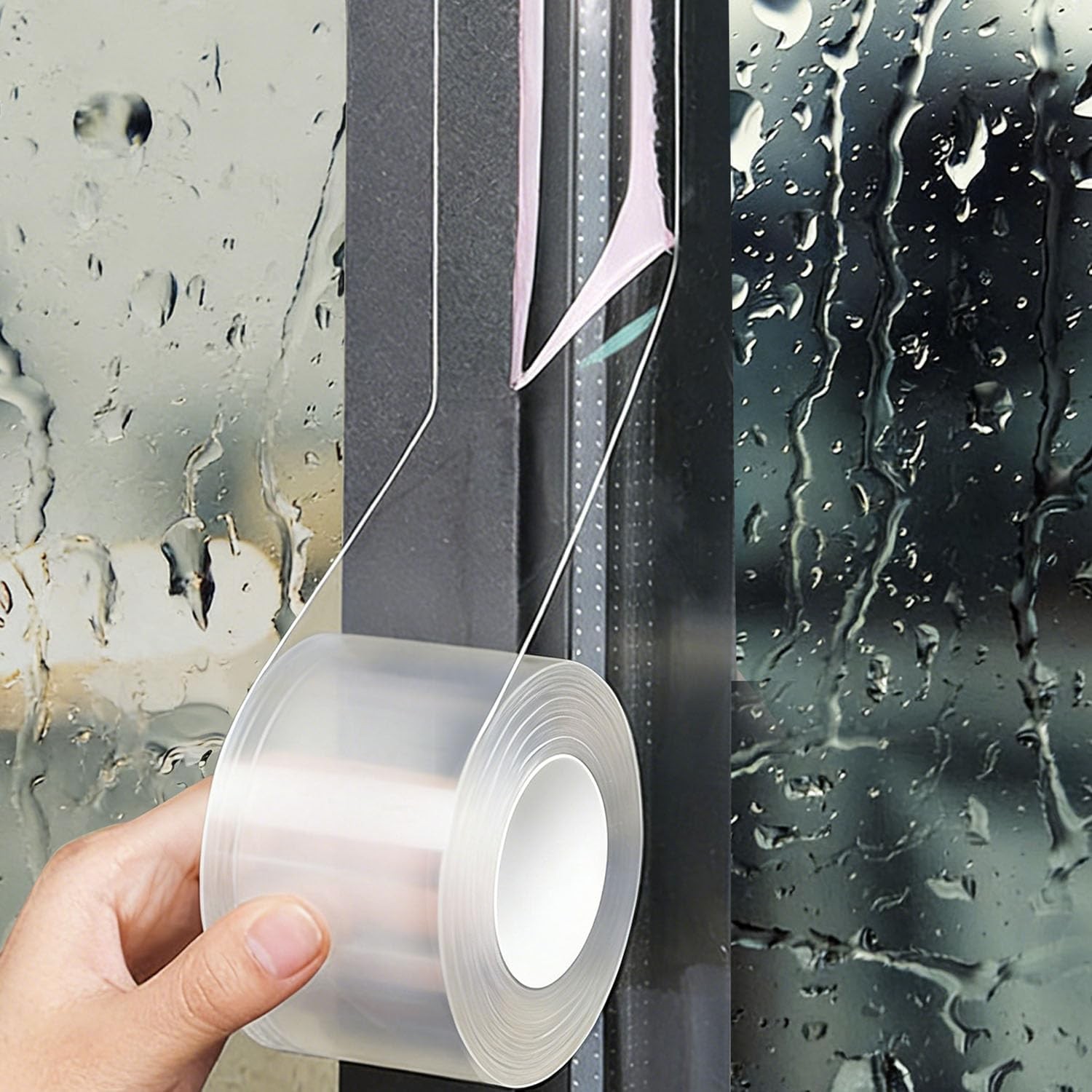 Window Sealing Tape 2 Inch x 33 FT Transparent Window Draft Insulation