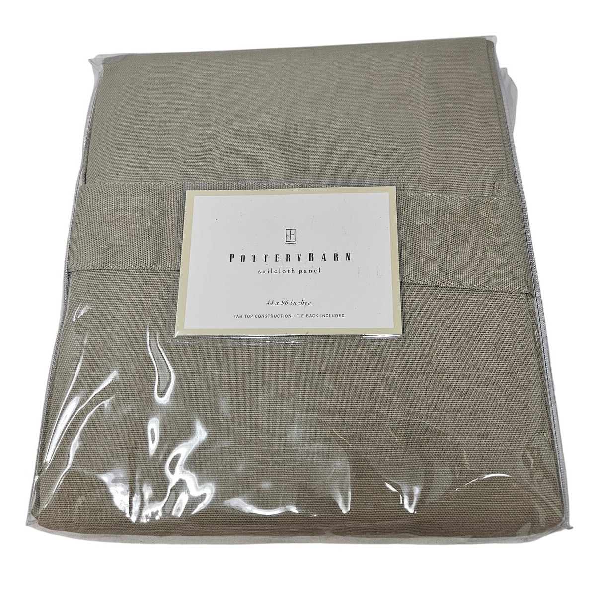 NEW Pottery Barn Sailcloth Panel Green Curtain Cotton 44×96 Minimalist Classic