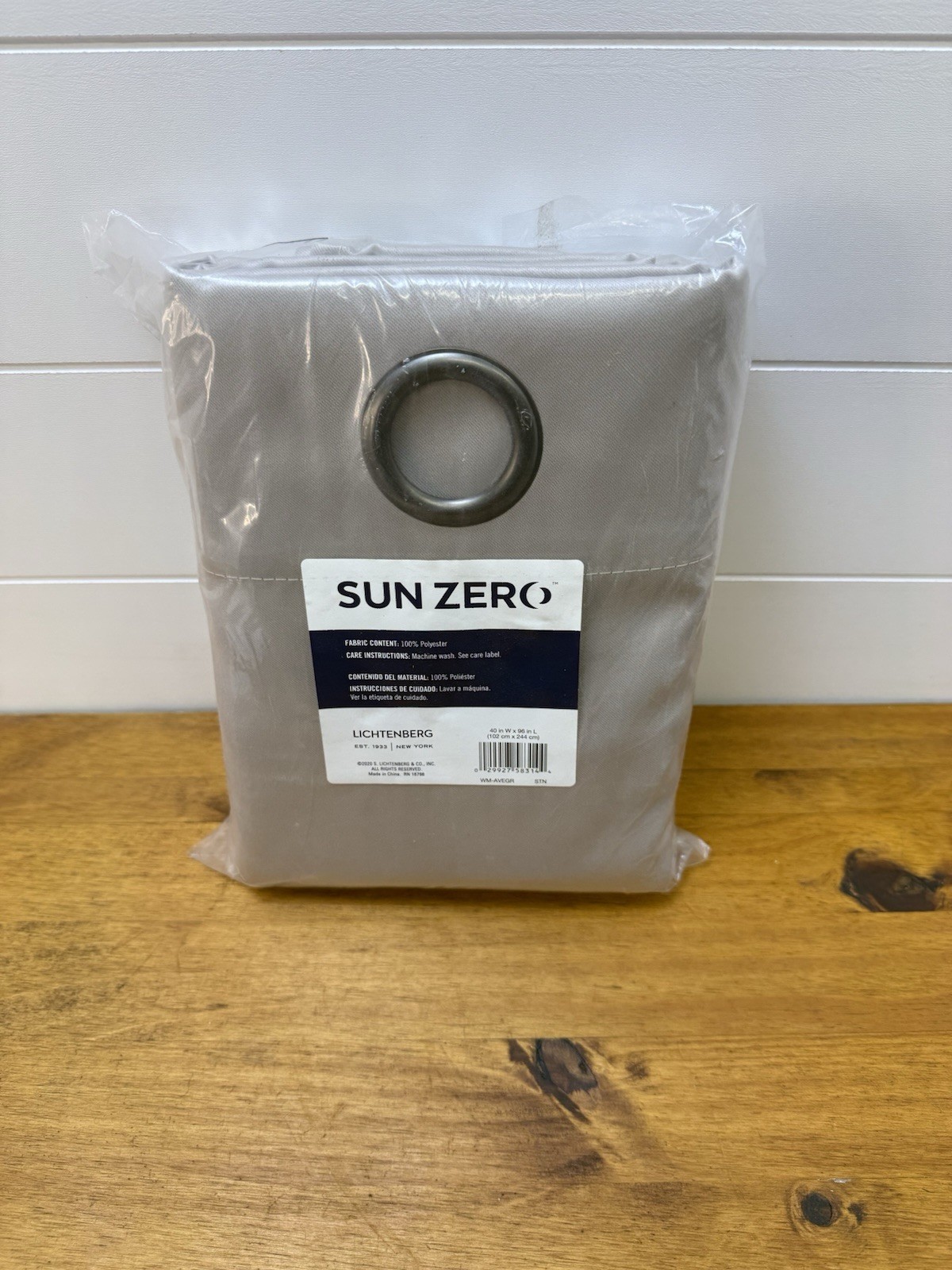 Sun Zero Lichtenberg Grommet Top Curtain Panel 40” W x 96” L