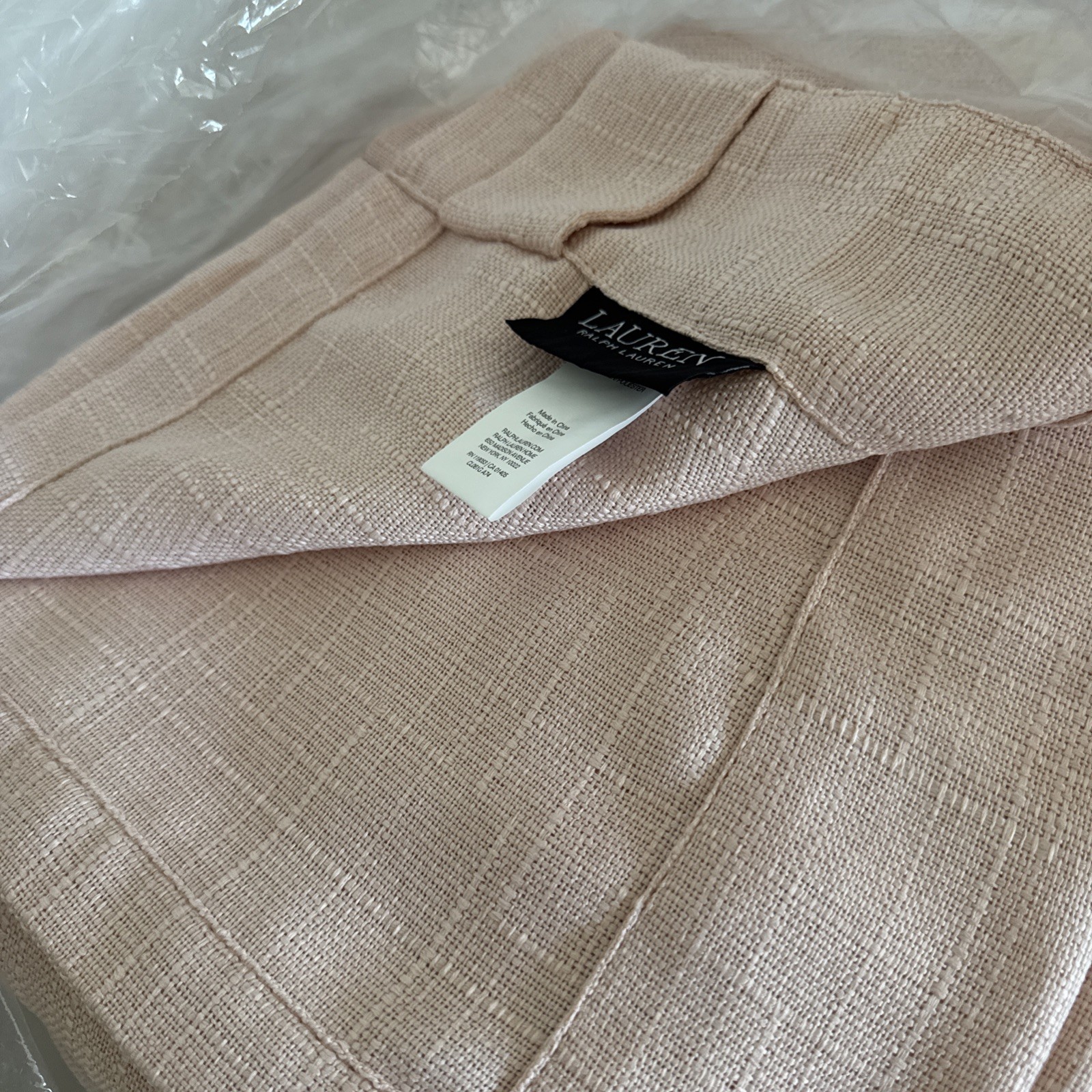 8 Ralph Lauren Linen Curtains Panels Drapes 54” x 96“ Pink Peachy.
