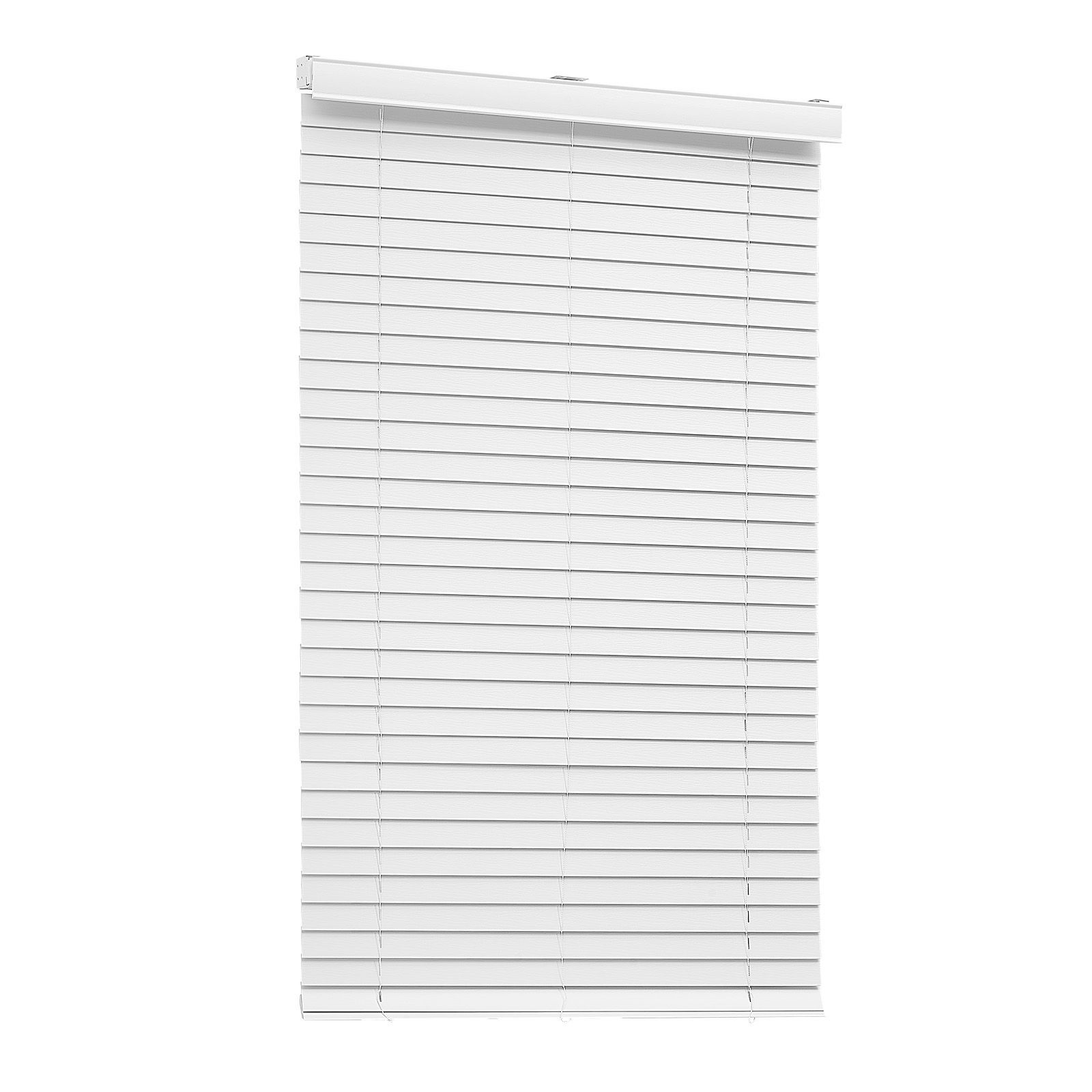 Faux Wood Blinds, 2″ Slat, 34.5″ W x 60″ H, Cordless Window Blinds