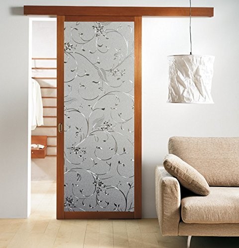 Niviy Static Cling Non-Adhesive Window Film Frosted Glass 17.7″ x 78.7″, Pure