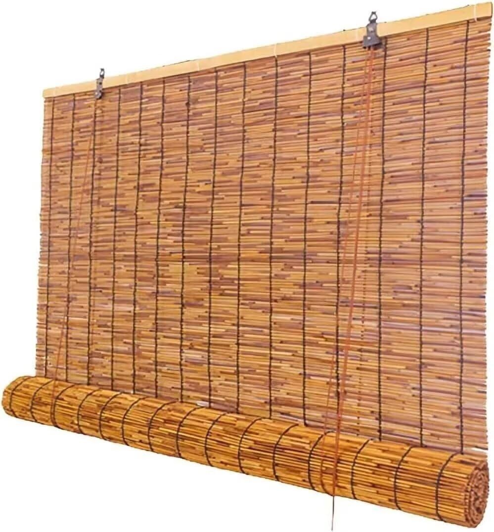 Outdoor Blinds Roman Shades for Windows Bamboo Roller Shades for Patio Porch