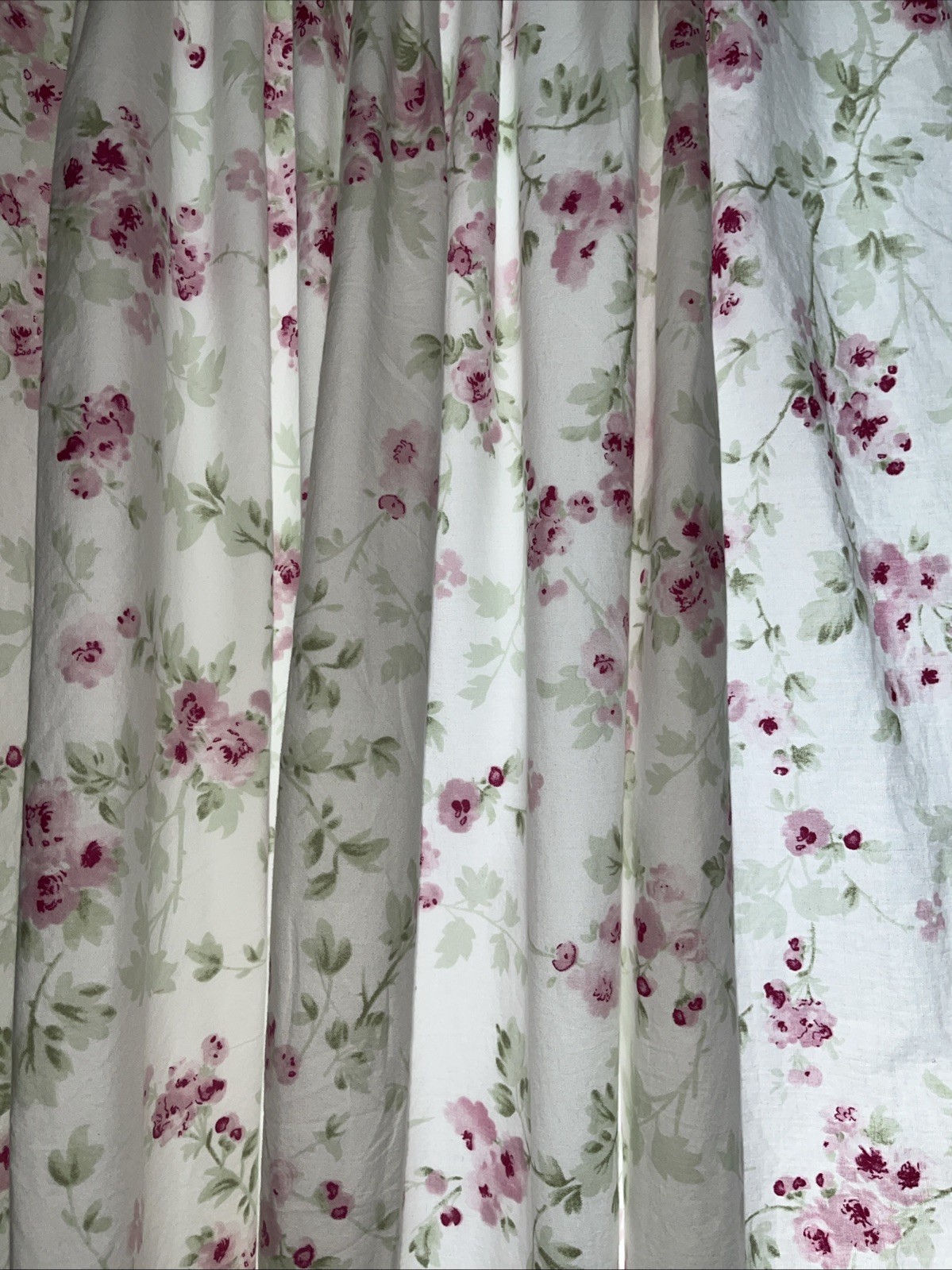 RARE PAIR Rachel Ashwell Simply SHABBY CHIC BABY CURTAINS CHERRY BLOSSOM 84”