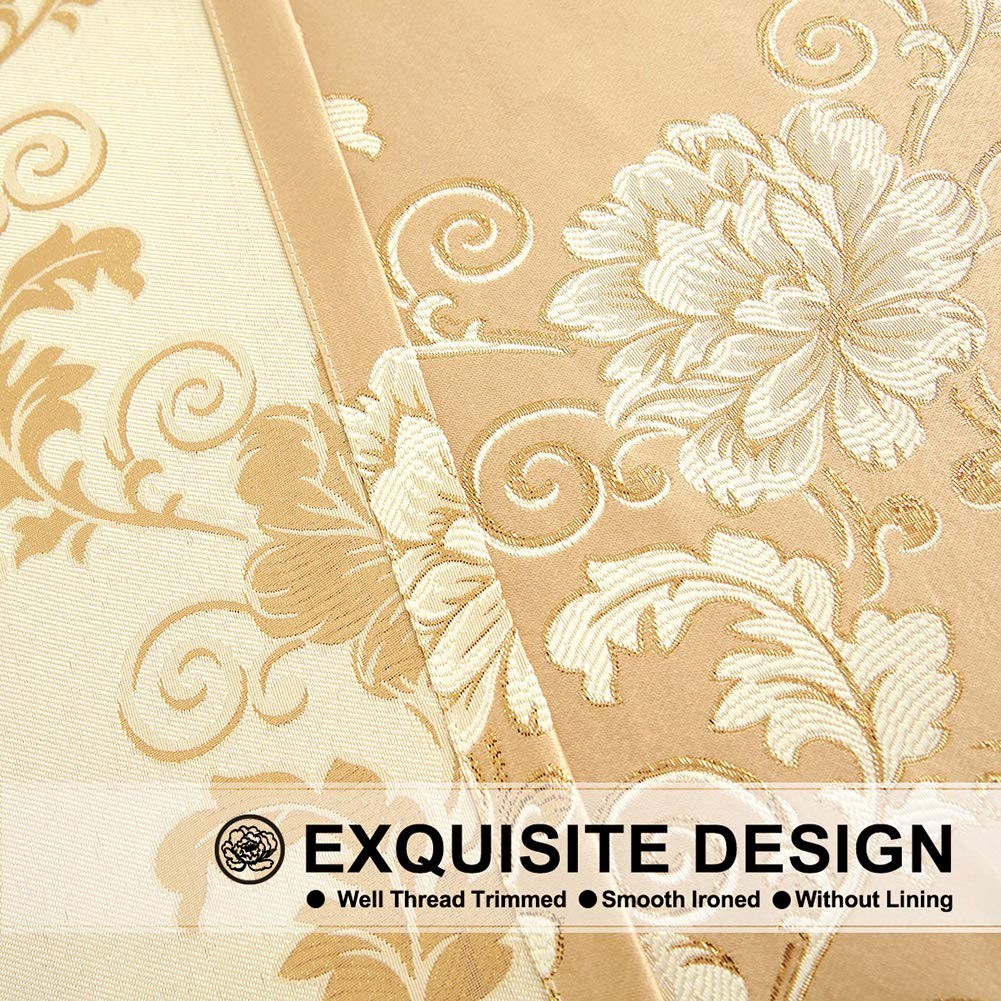 Elkca Jacquard Single Swag Waterfall Valance For Living Room Floral Curtain