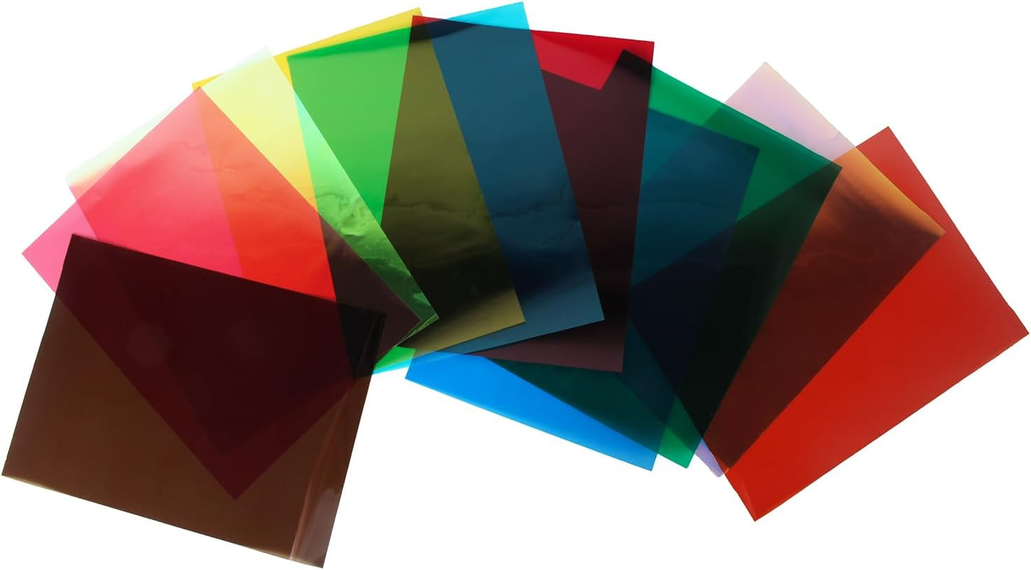 HOHOFILM 10Colors Bundle Pack Colorful Transparent Window Film Self Adheisve Gla