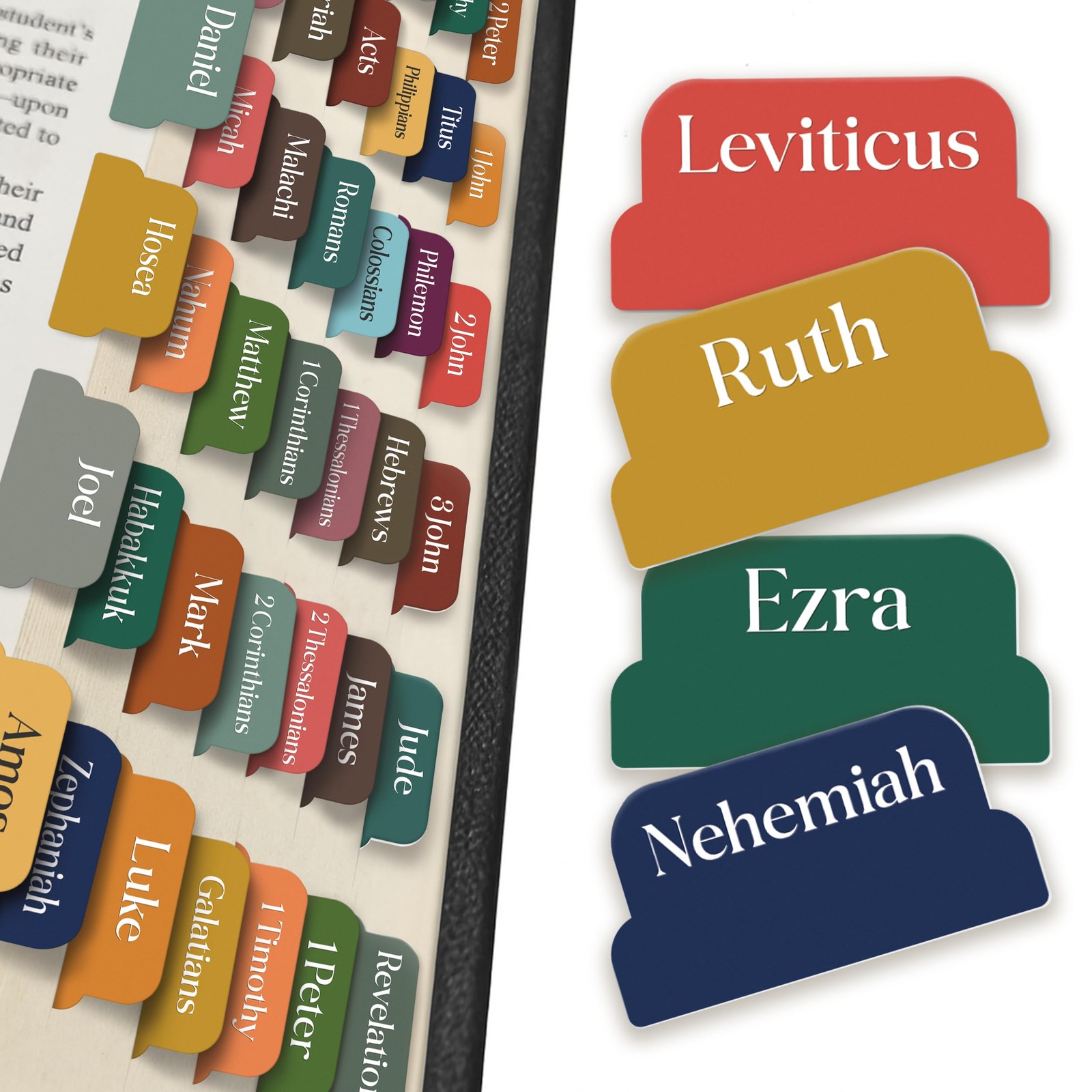 Only Zest 90 Christian Bible Tabs for Women, Men, and Kids – Assorted Boho