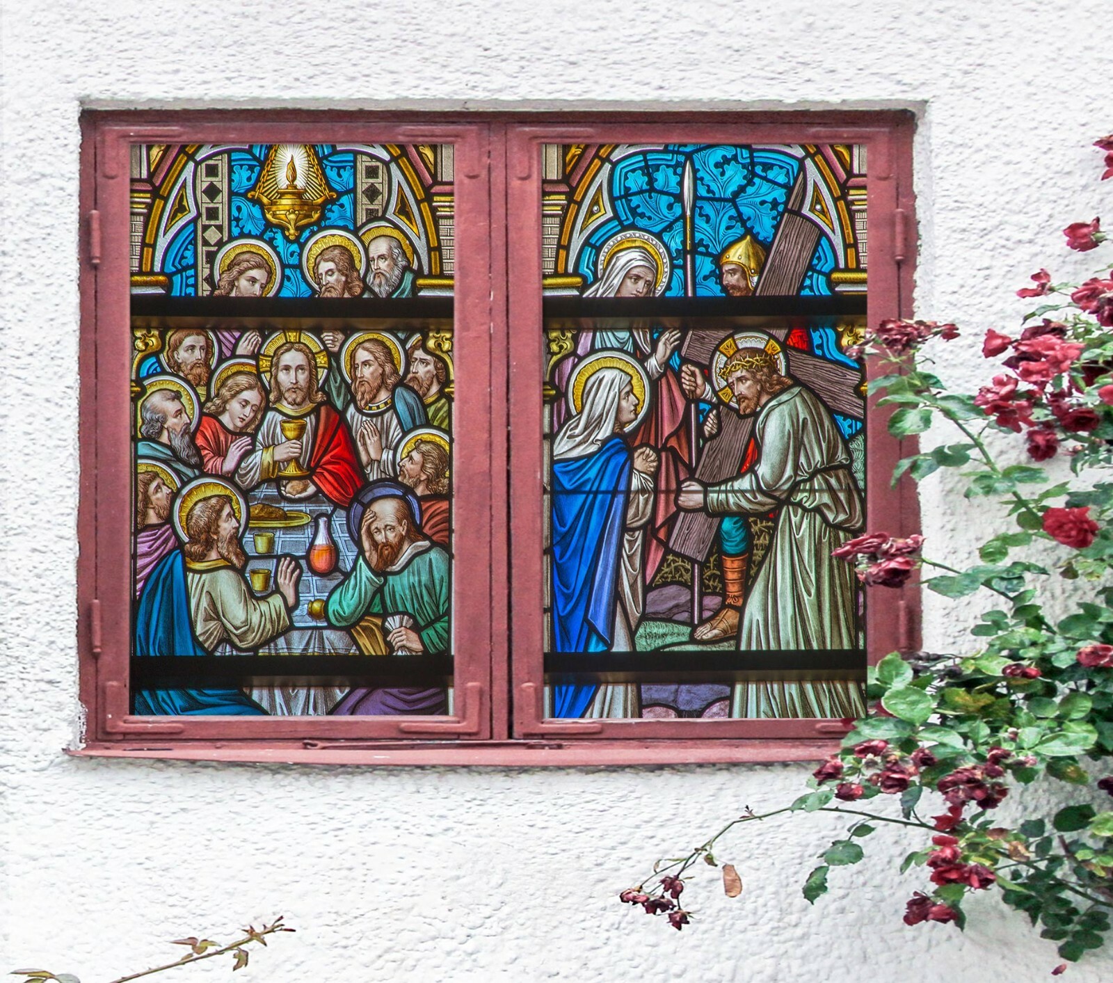 3D Christian Faith A122 Window Film Print Sticker Cling Stained Glass UV Zoe