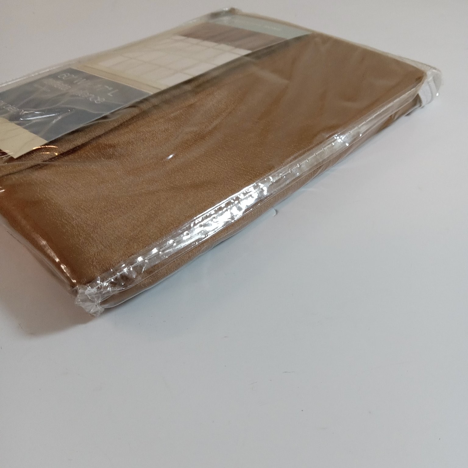Essential Home Box Pleat Taffeta Valance 60″ W x 17″ L Brass