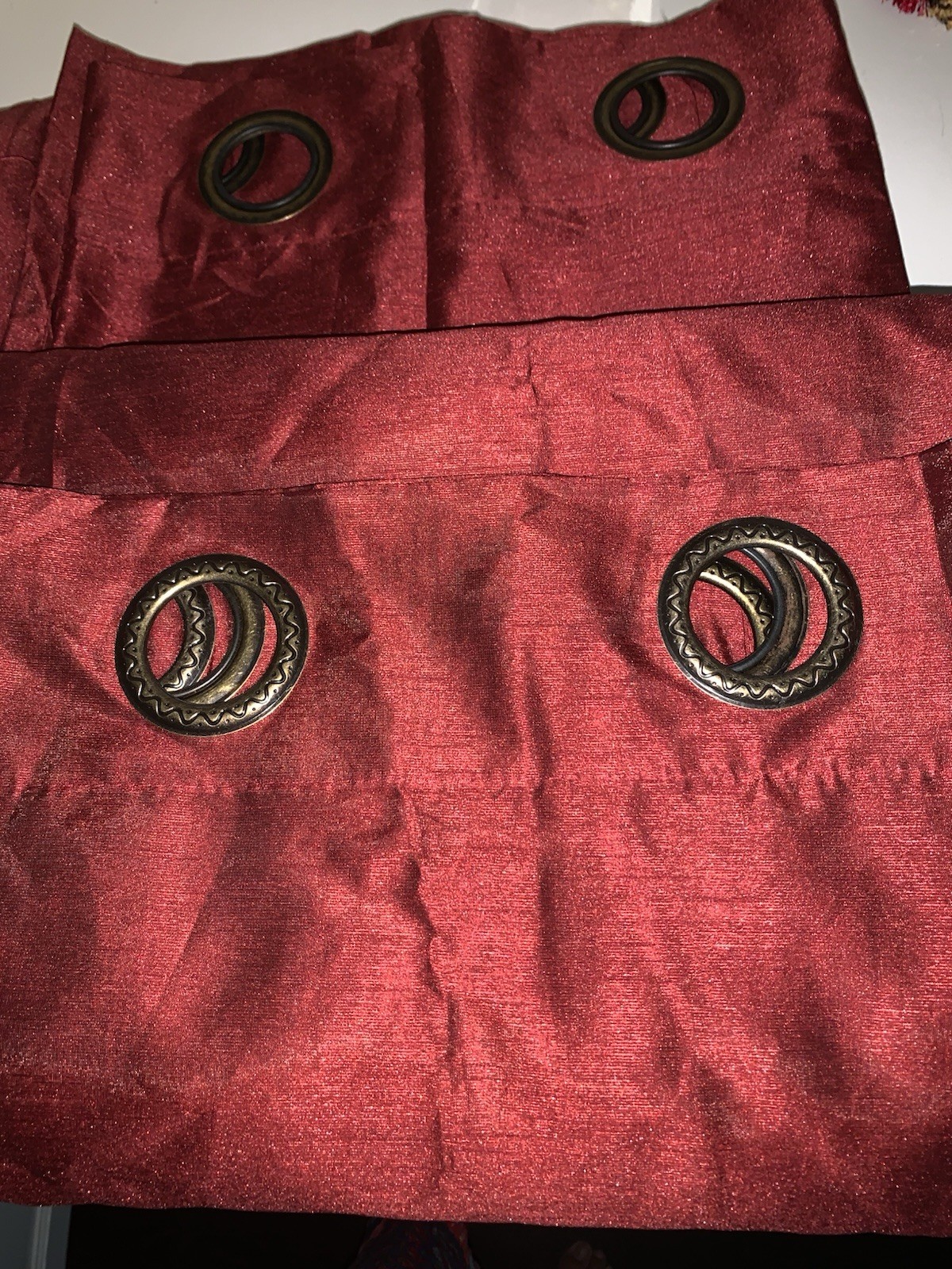 One Pair of Grommet Window Panels Estex 100% polyester 54” x 90”