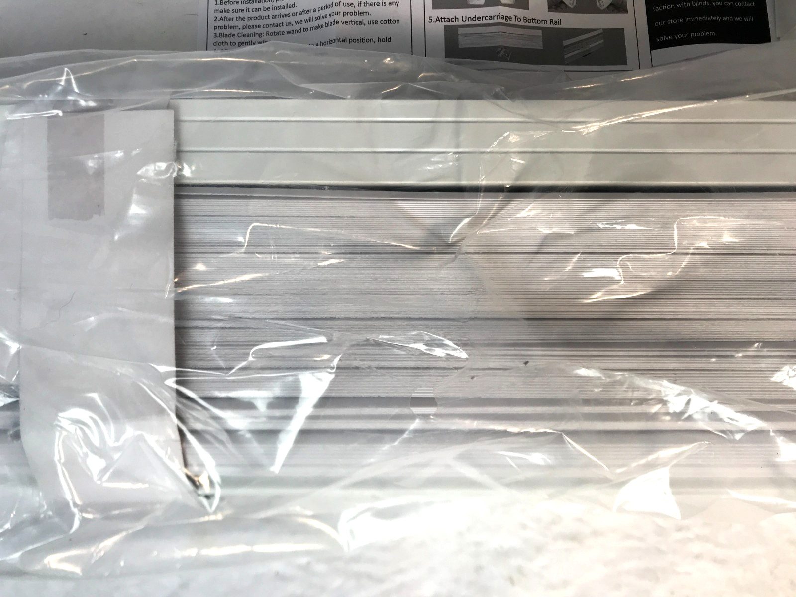 Cordless Blinds 21 x 72 Inch White Slat Horizontal Window 1″ Mini Blind Shades