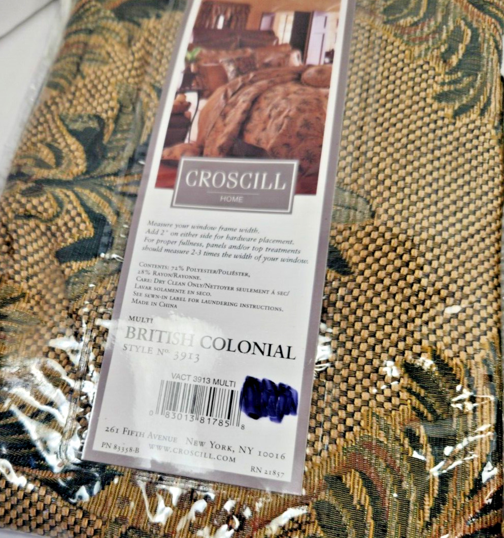 2 CROSCILL HOME ASCOT VALANCE BRITISH COLONIAL 40″ BY 21″ STYLE NO. 3913