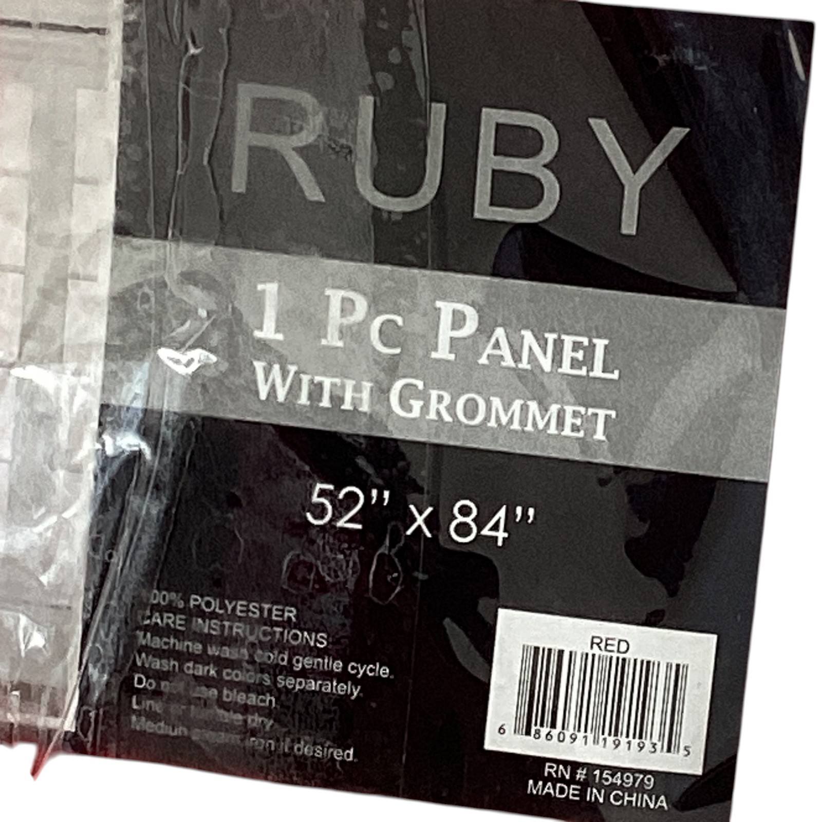 Ruby: 2 Pc Red Curtain Panel, Grommet Top Dimensions: 52″ x 84″