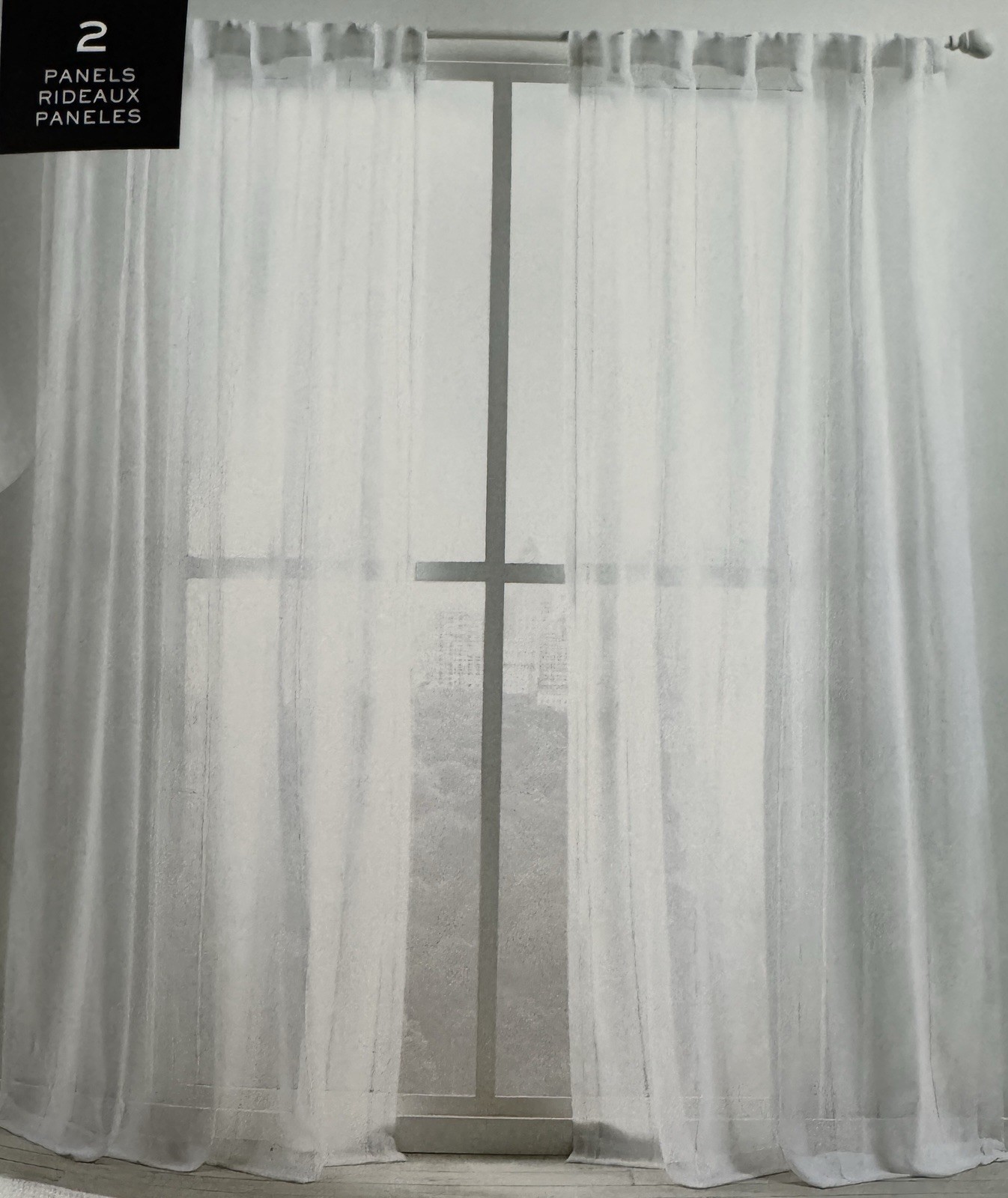 New Ralph Lauren Window Curtains 2 Panels Snow White 54 x 108 Hamilton Back Tab