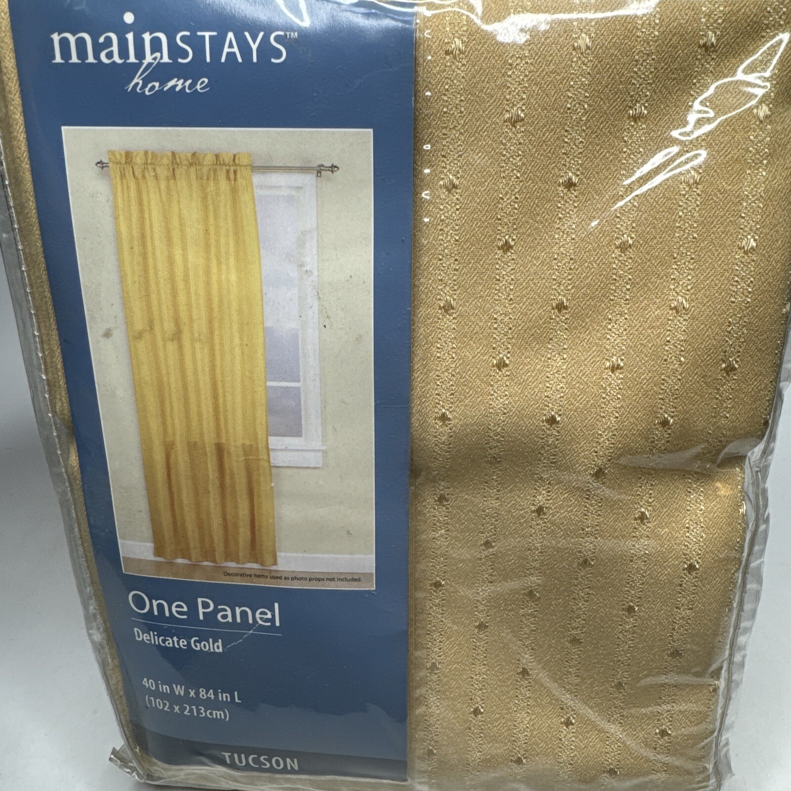 Mainstays Home Delicate Gold Tuscon One Panel 40″ W x 84″ L Brand New