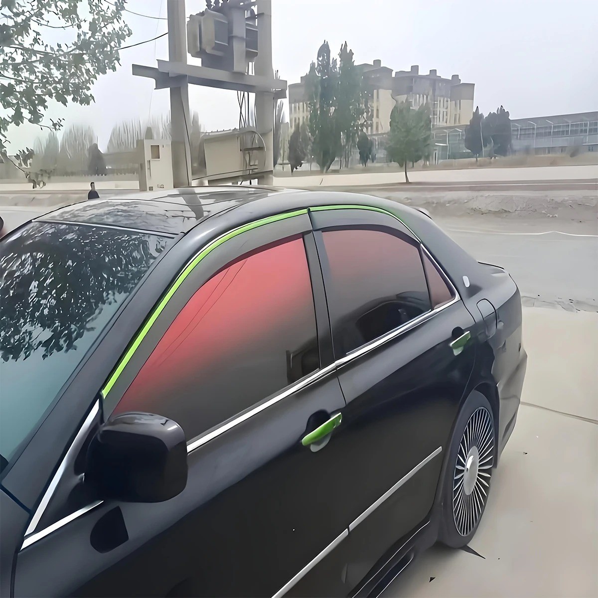 Car Window Tint Film 2-Color Gradients Film Windshield Sun Shade Heat & UV Block