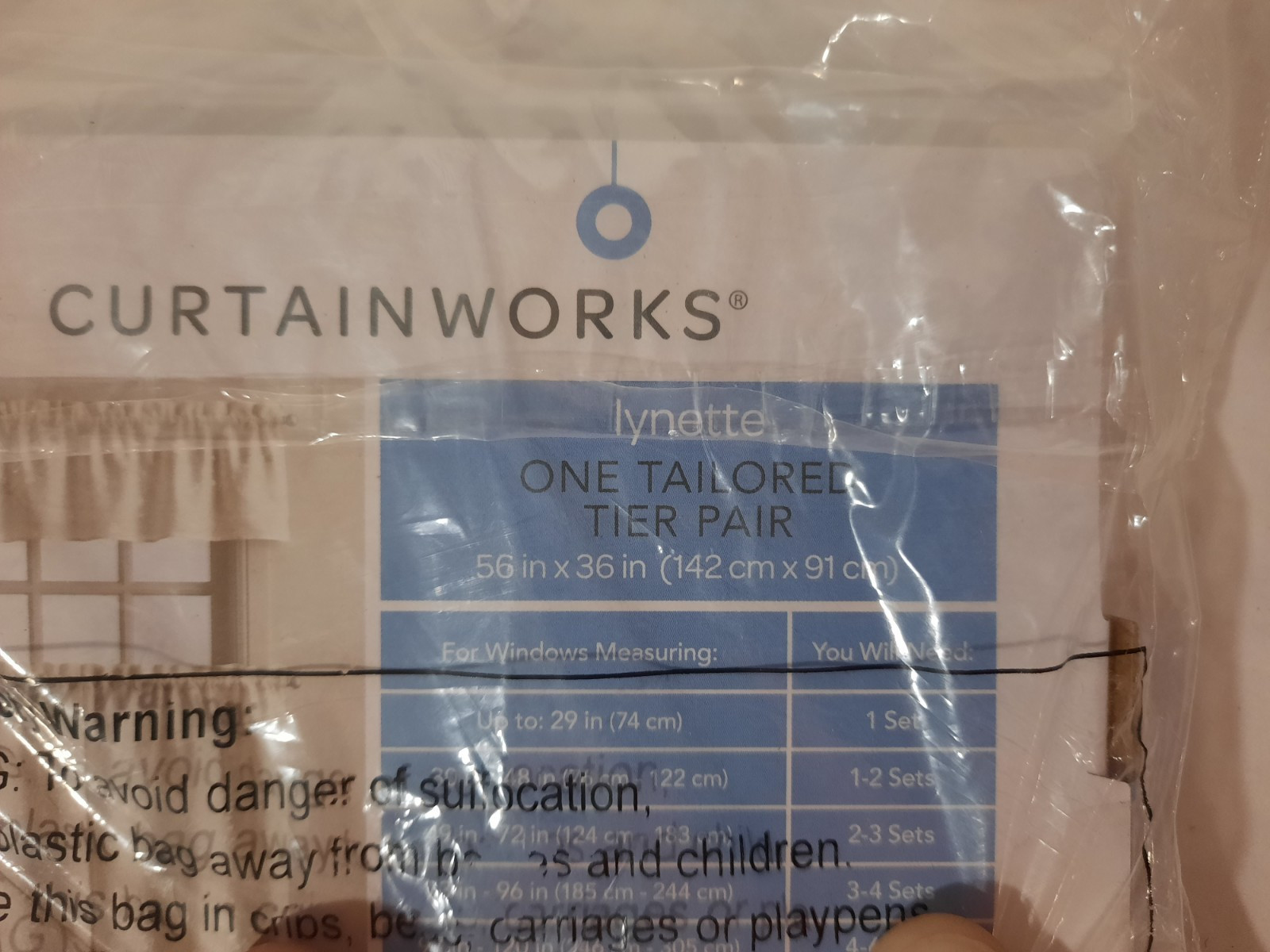 CURTAIN WORKS TAILORED TIER PAIR WINDOW HALF DRAPERY BEIGE 56 X 36 BRAND NEW