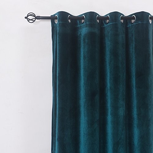Super Soft Luxury Room Darkening 52″W x 84″L (Pack of 1) Peacock-blue