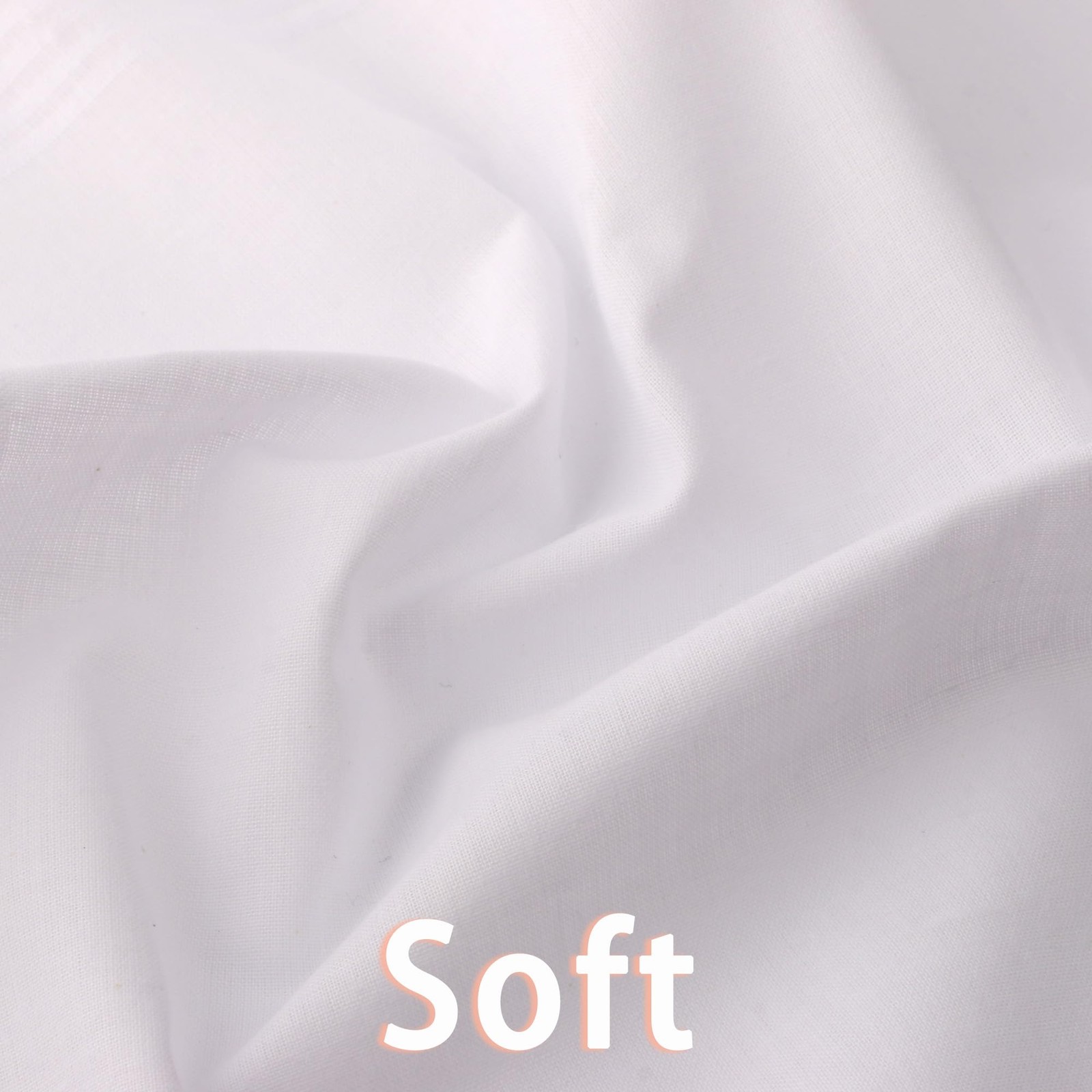 DR. ANISON Handkerchiefs for Men Soft Pure White Cotton Hanky 16 inches,