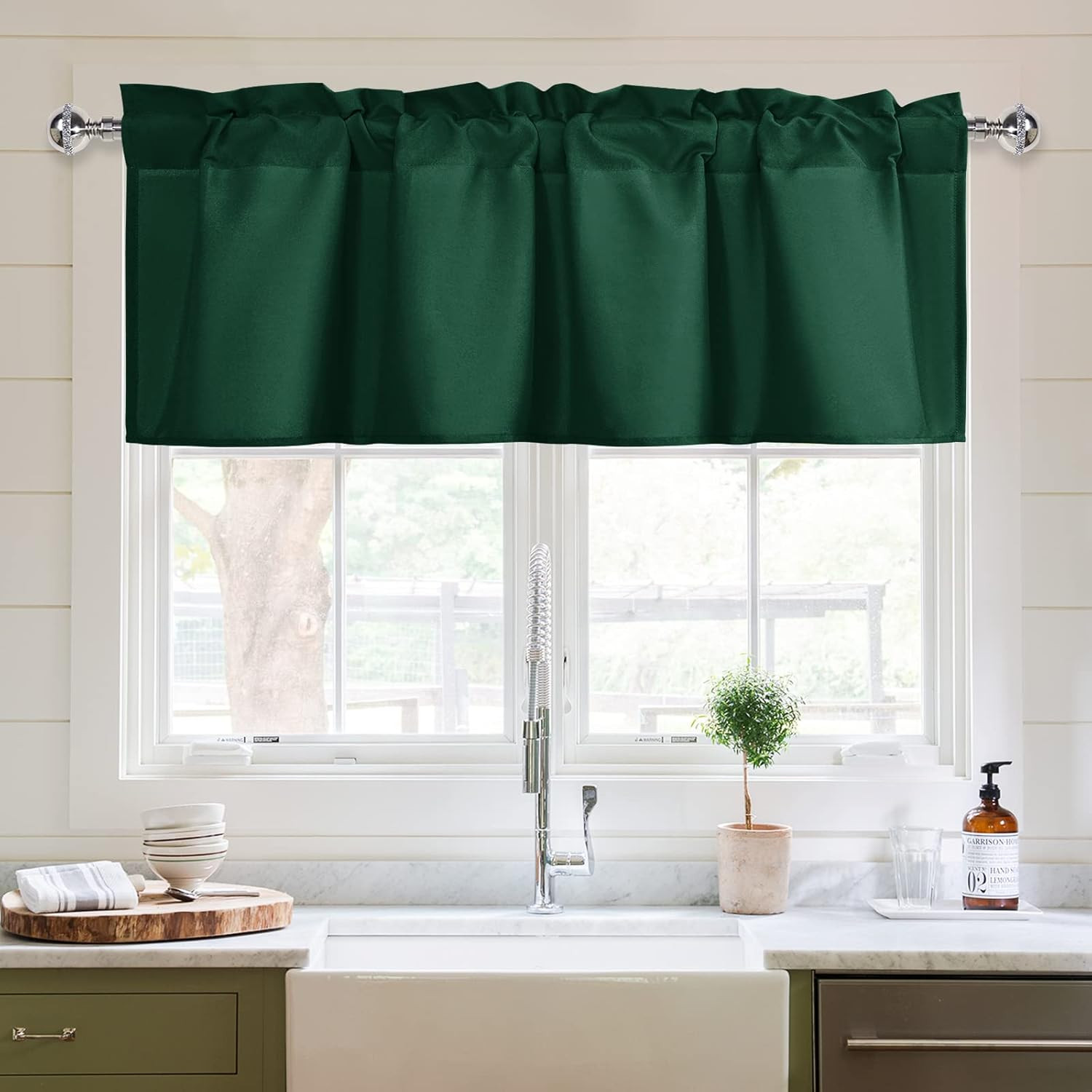 Kitchen Valances Curtains for Windows Living Room Bedroom Bathroom Toppers Farmh