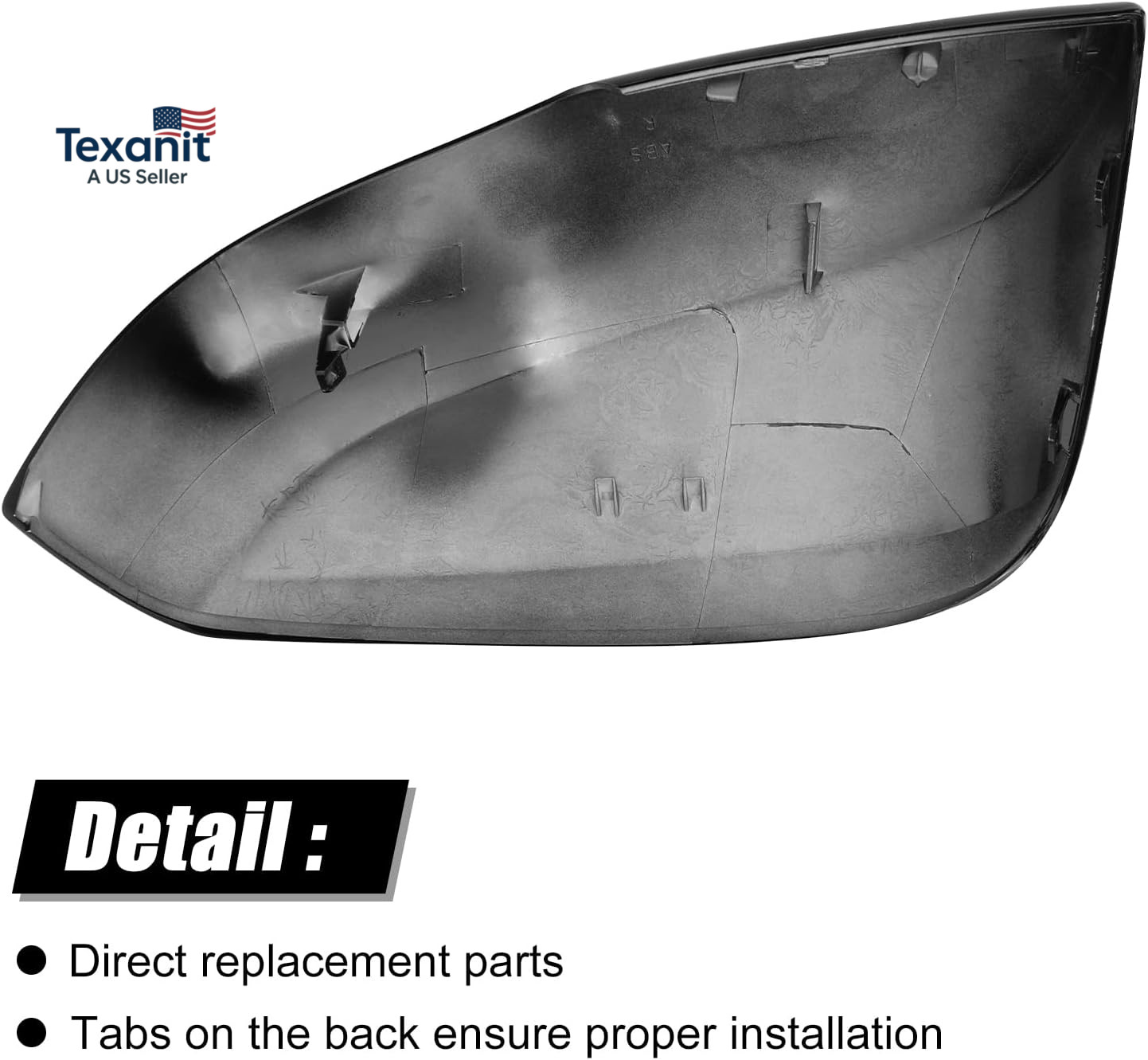 Gloss Black Replacement Mirror Cover Caps for 2016-2023 Toyota Tacoma with Turn