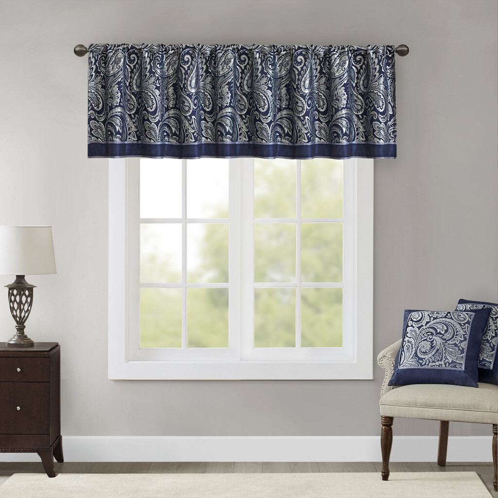 Madison Park Aubrey Jacquard Window Valance