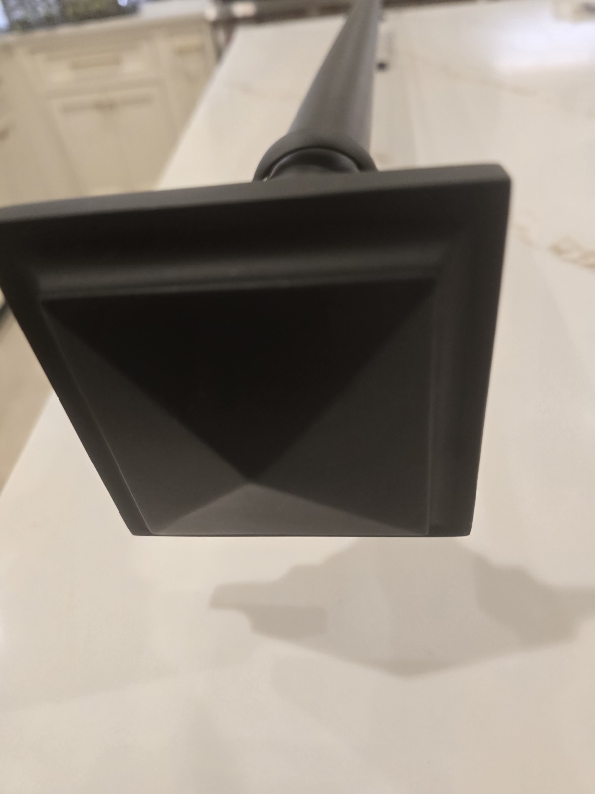 Restoration Hardware Easton Solid Brass Square Finial & Rod Set Black L 48- 88″