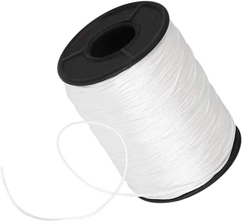 150 Yards/Roll Lift Cord 1mm Braided Shade Roller Blinds Cord White Pull Stri…