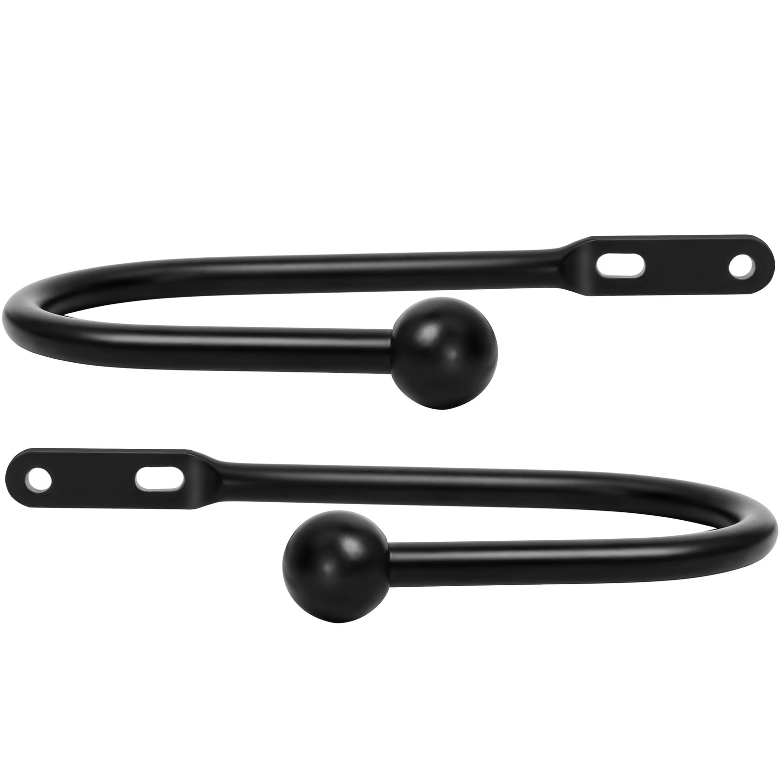 VRSS Wall Mount Curtain Tiebacks Drapery Holdbacks 8pcs Black