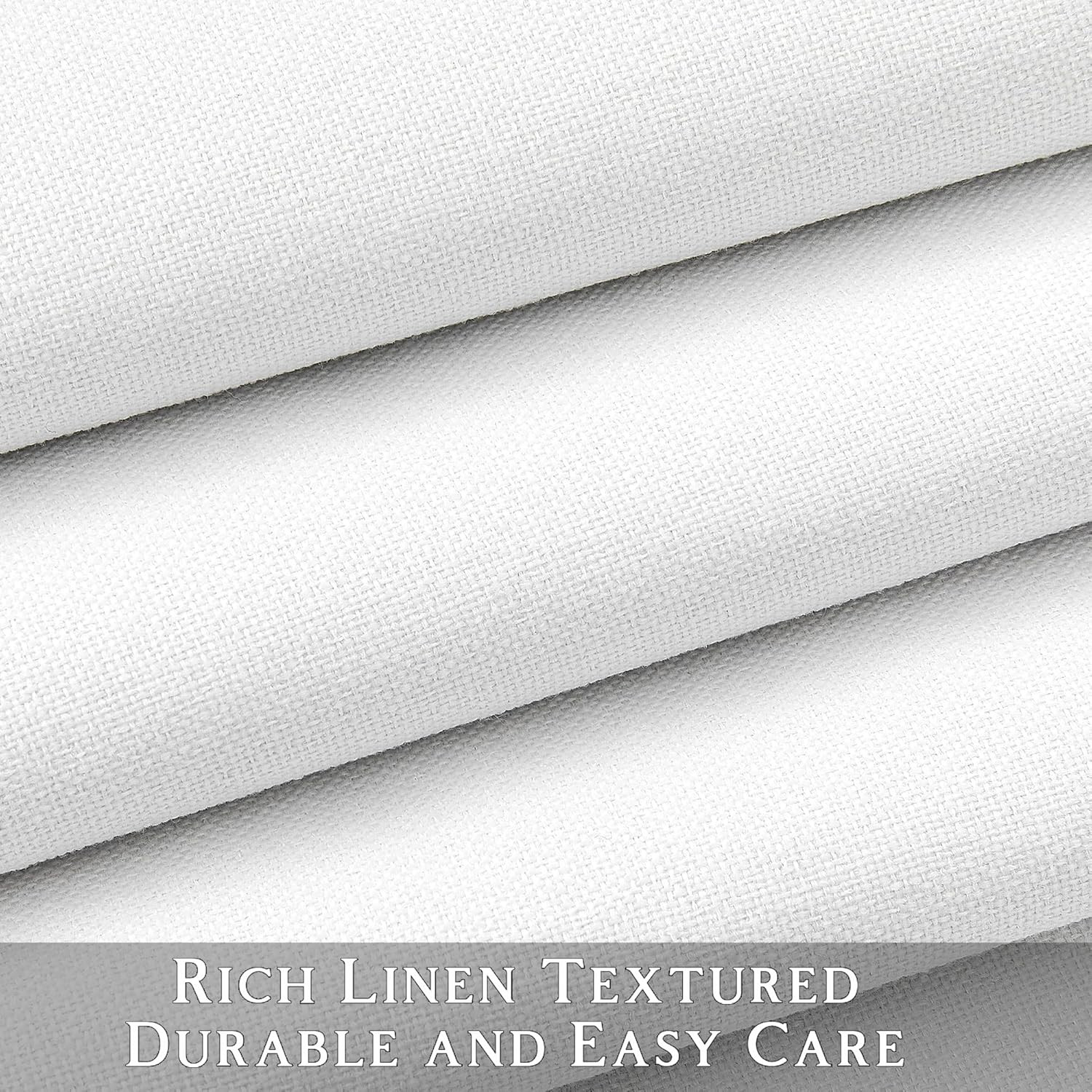 Chrisdowa 100% Blackout Pure White Solid Curtains 63 Inches Long 2 Panels for Be