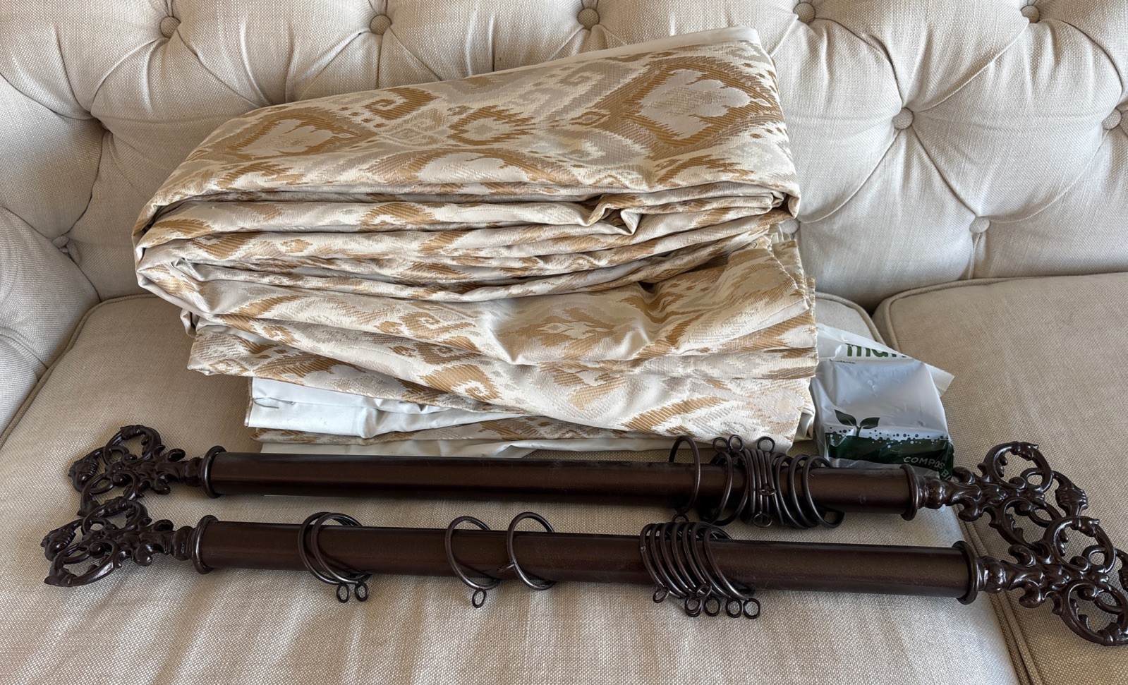 Custom Drapery Panels (Pair) Stationary Drapes Lined – Ready To Hang