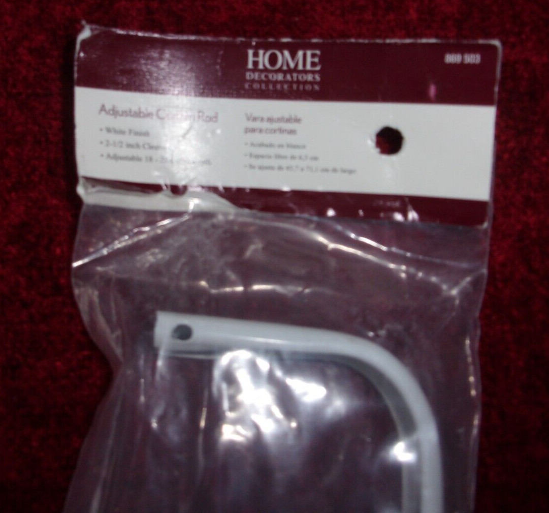 18 – 28 in Flat Sash Adjustable Drapery Rod White -2.5″ clearance