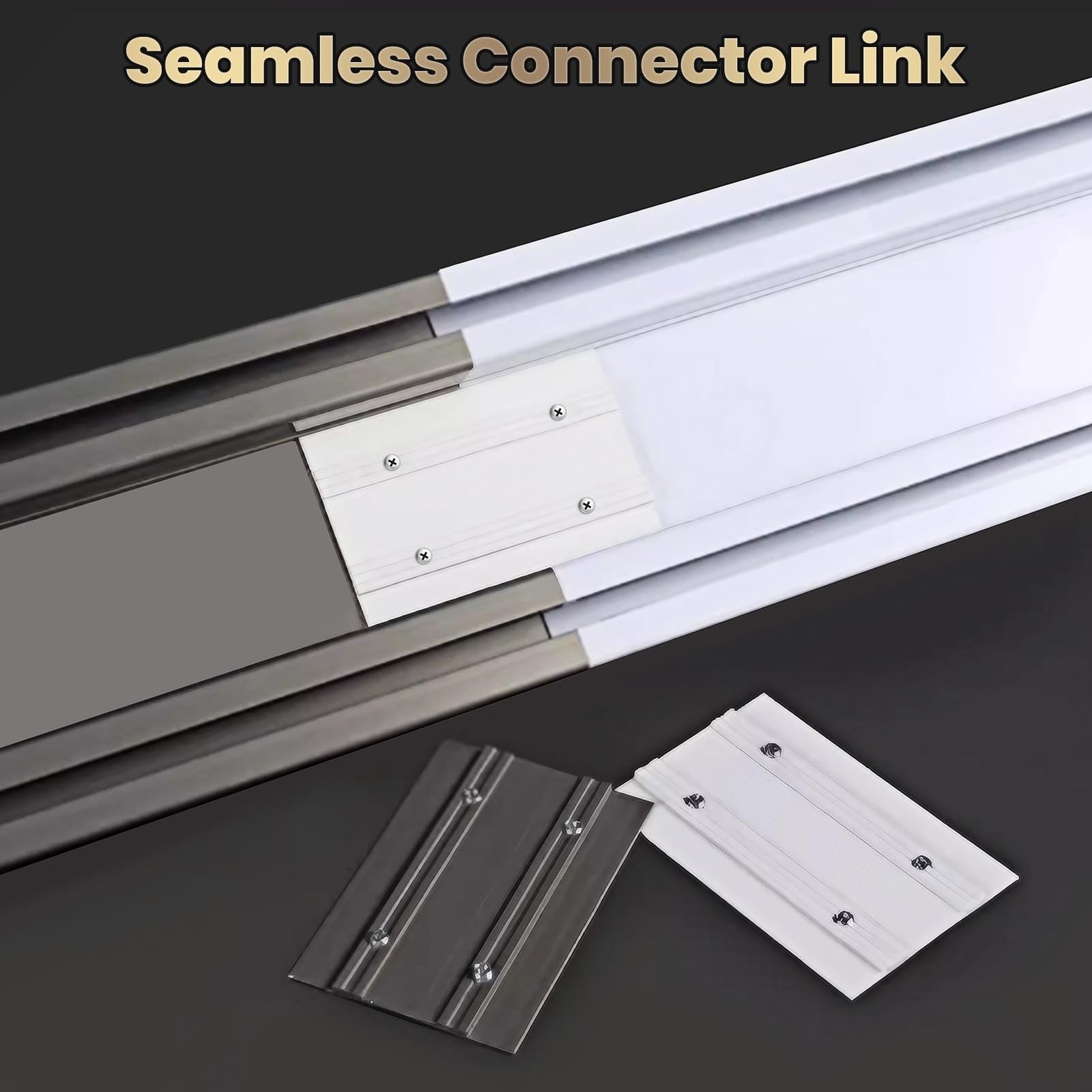 Silent Double Curtain Track Ceiling Mounted, Heavy-Duty Aluminum Room Divider…